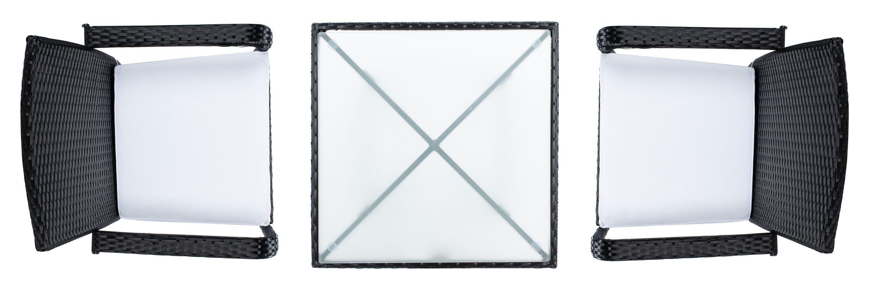 Laban Bistro Set - Outdoor - PAT7718 - Black/White - Safavieh