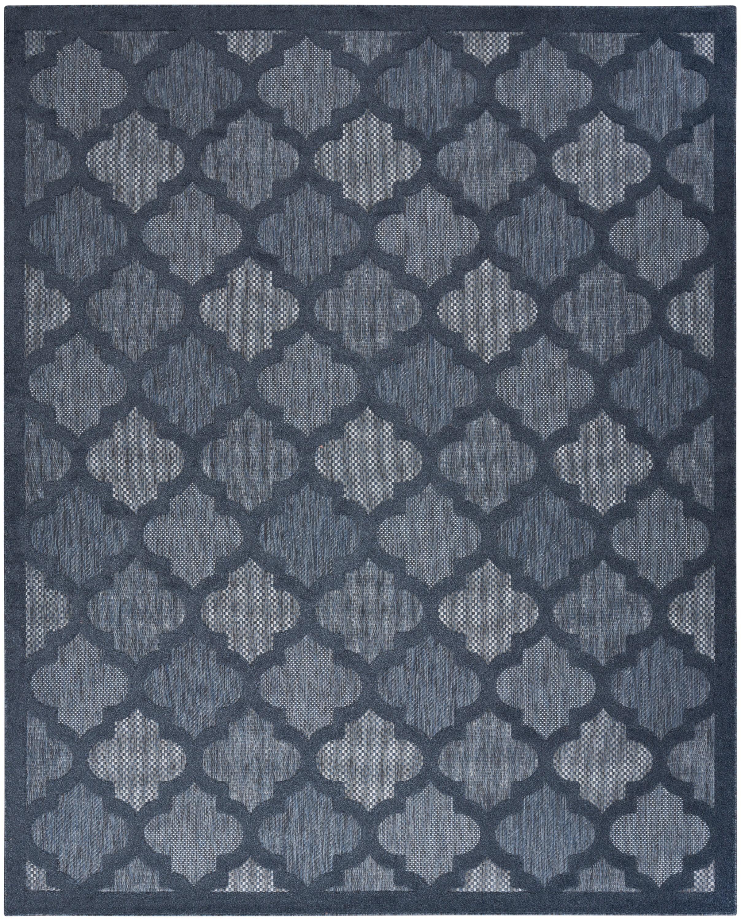 Nourison Easy Care 7' x 10' Navy Blue Indoor/Outdoor Rug