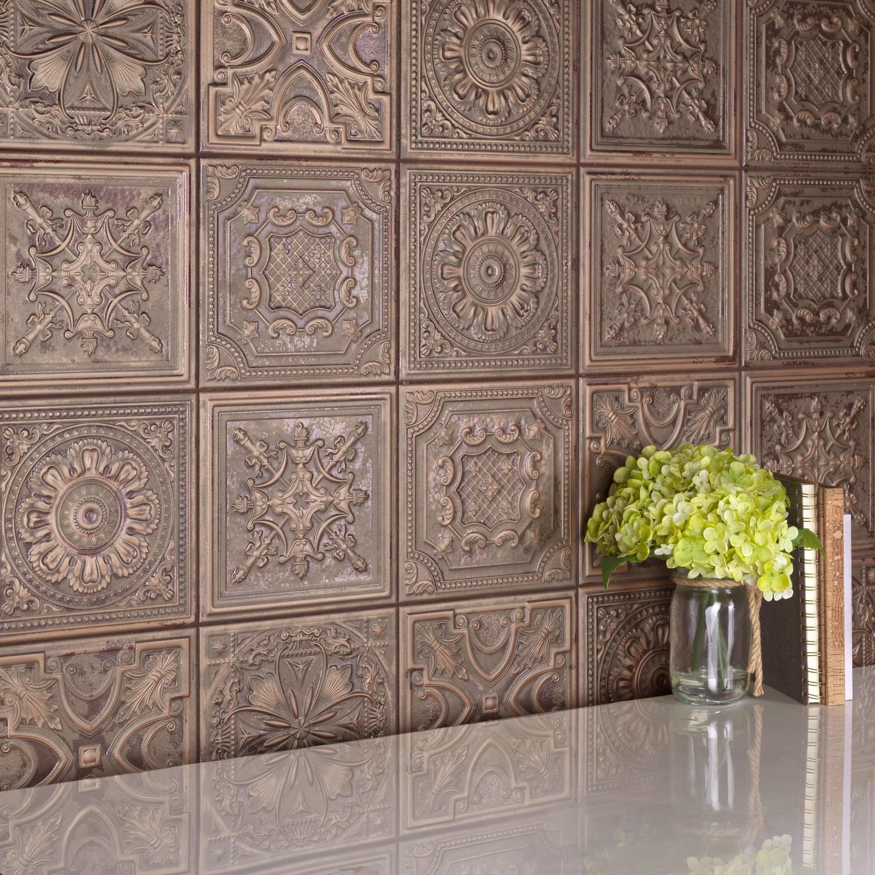 Fitz 8" x 8" Ceramic Patterned Wall Tile