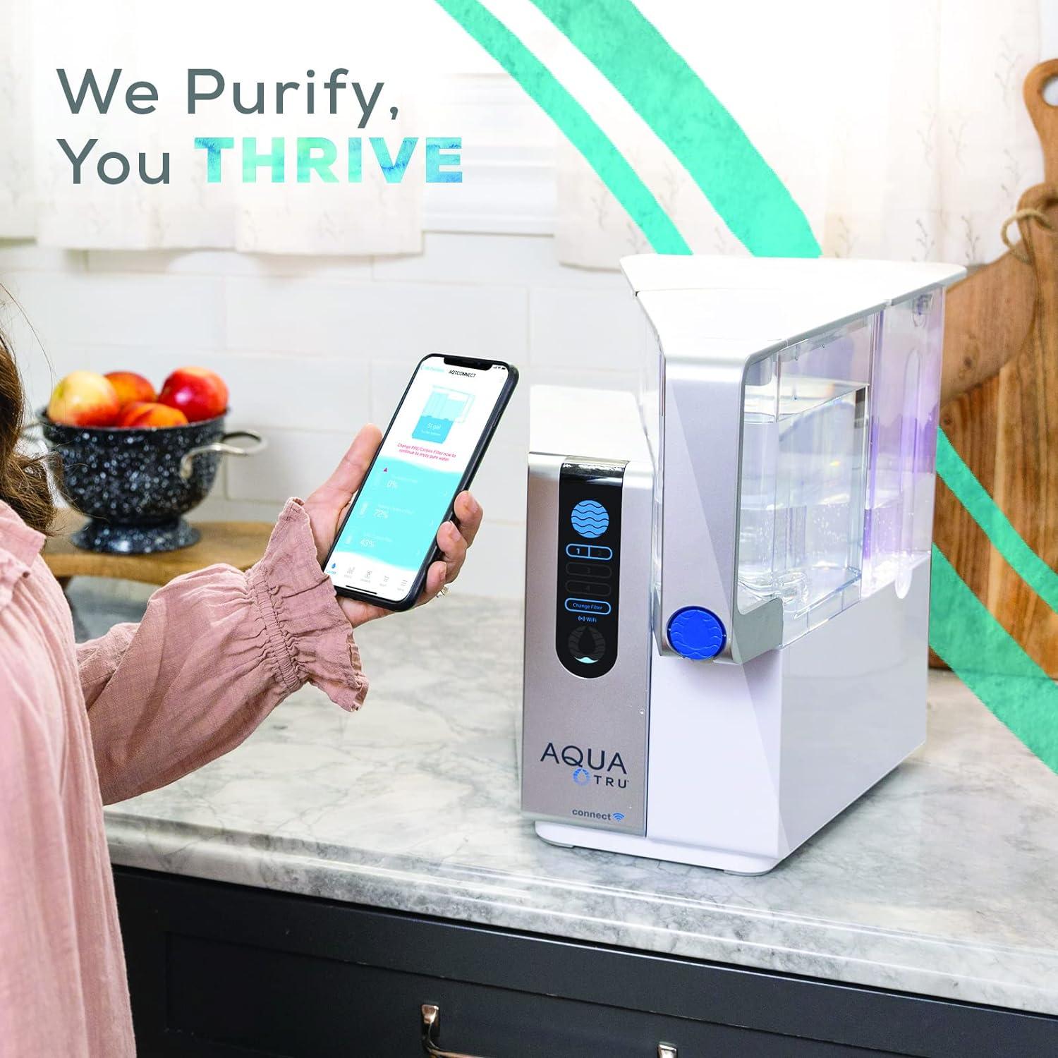 AquaTru Classic Smart Alkaline Countertop Water Purifier for PFAS & Other Contaminants with App