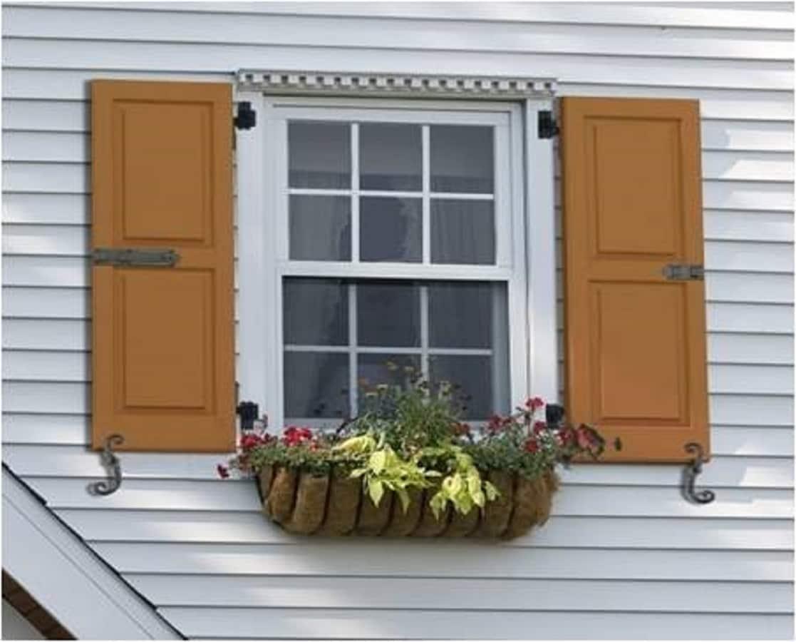 LTL Home Products Pinecroft Raised Panel Wood Exterior Shutters (Set of 2)