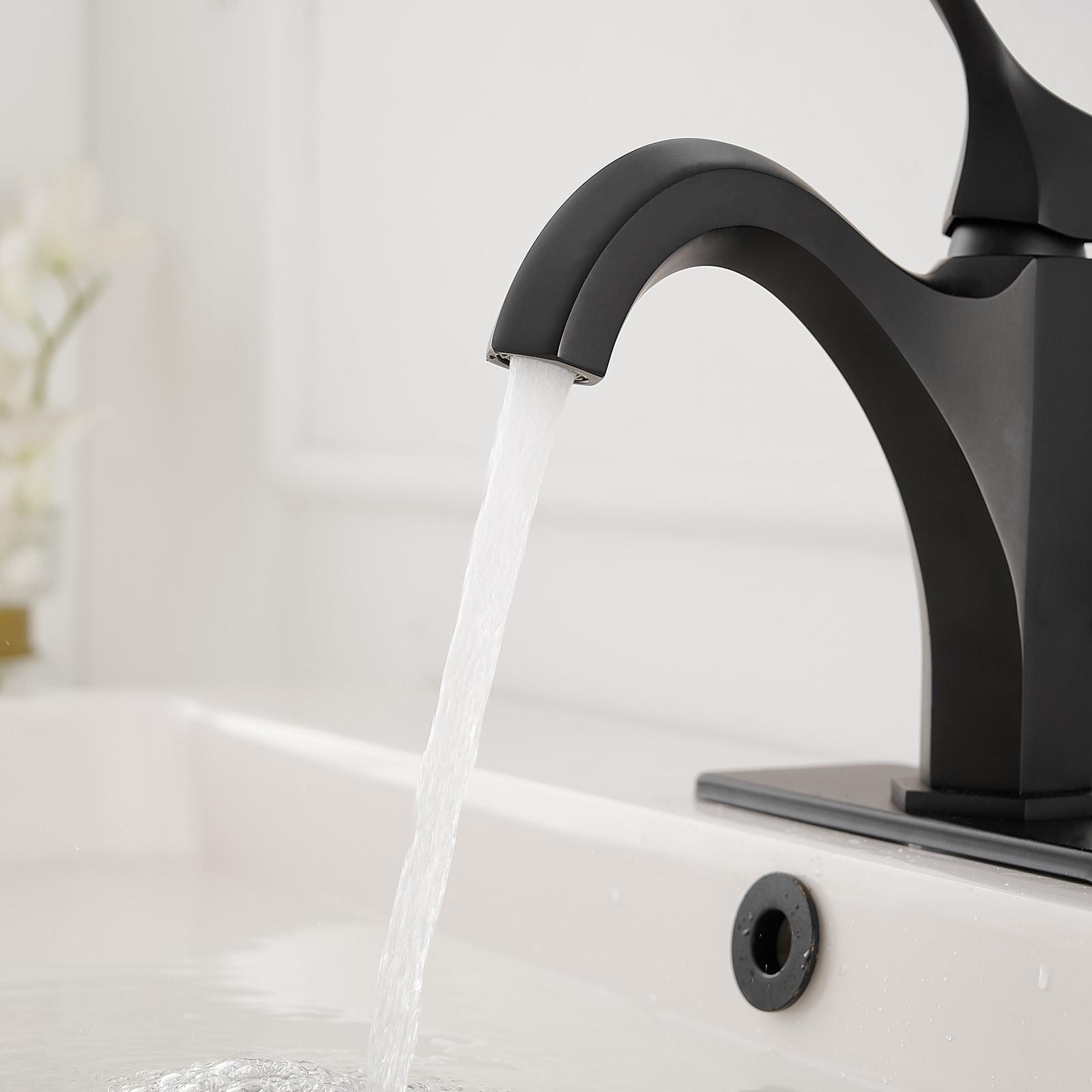 Single-Hole Single-handle Bathroom Faucet with Drain Assembly