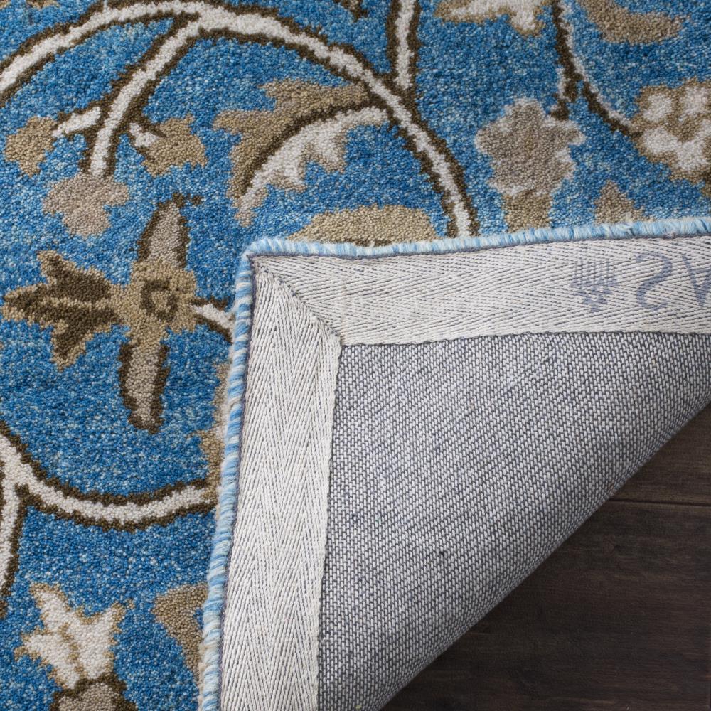 Bella BEL673 Hand Tufted Area Rug - Blue/Taupe - 5'x5' - Safavieh.