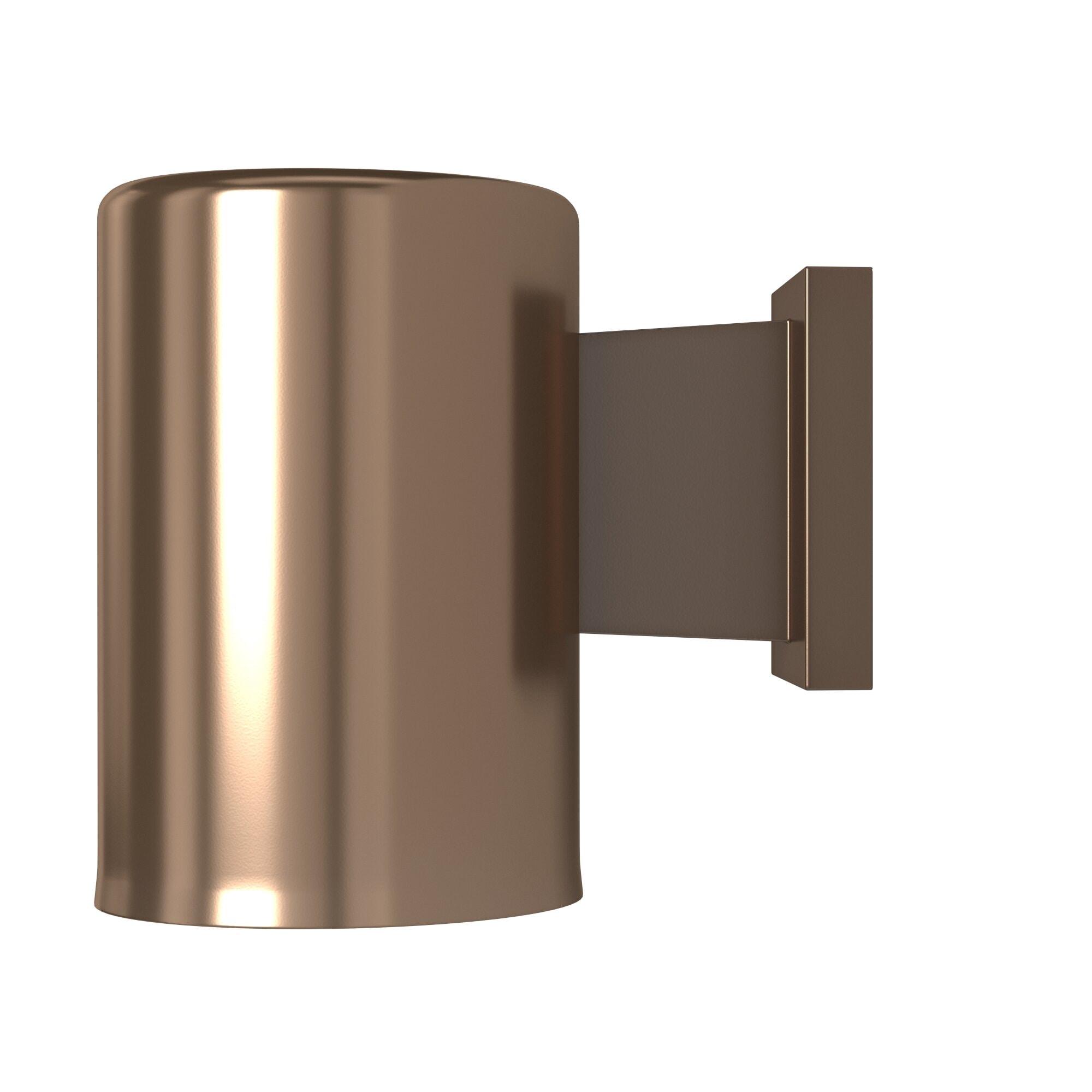 Bronze Cylinder Direct Wired Outdoor Wall Lantern