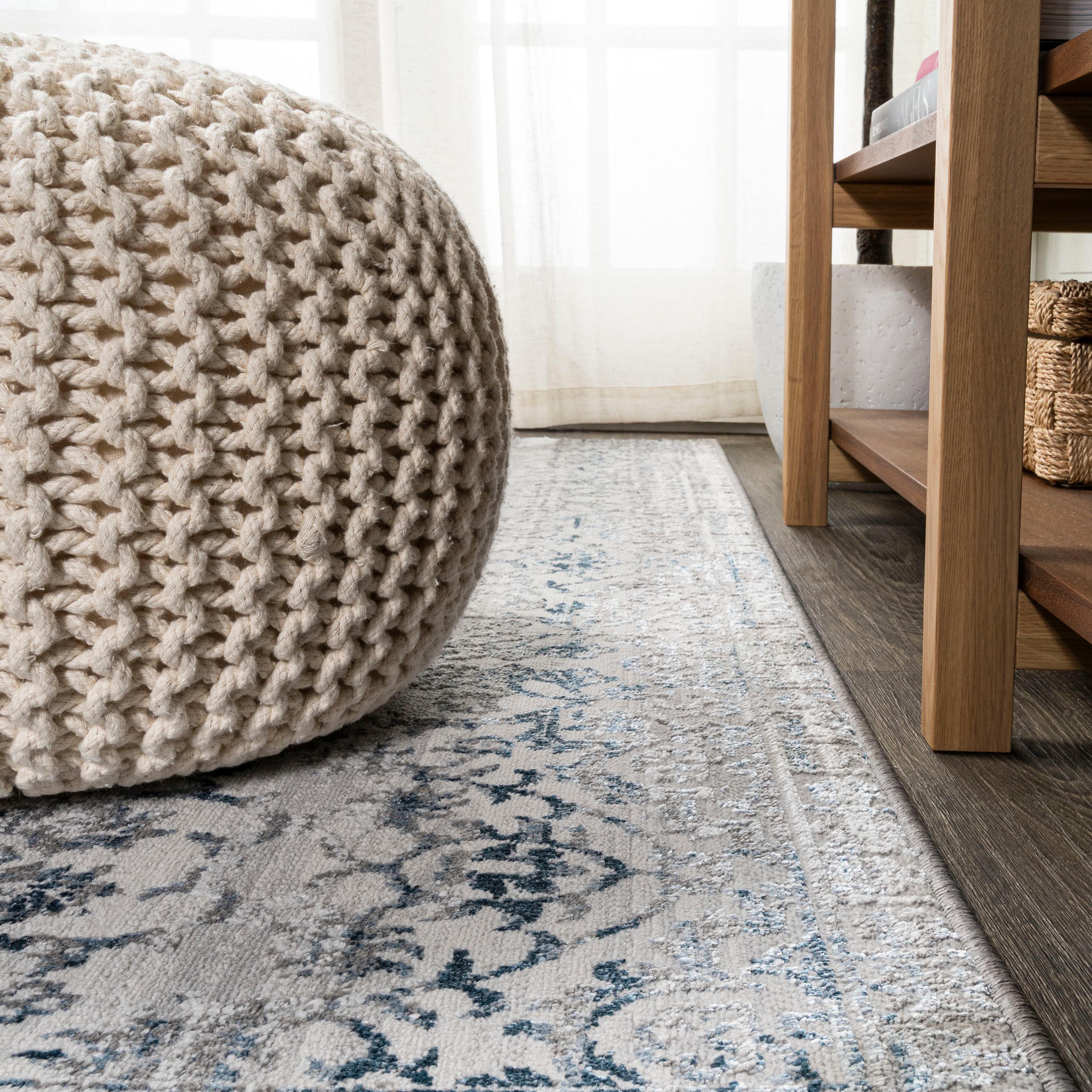 3'x5' Tidal Modern Strie' Area Rug, Gray/Blue - JONATHAN Y