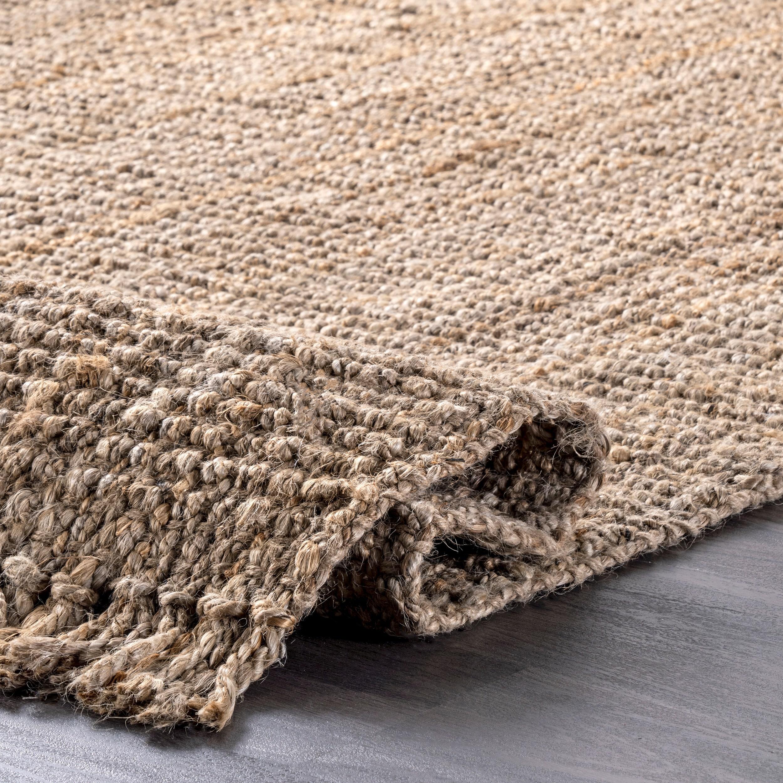 nuLOOM Daniela Chunky Jute Natural 2' 6" x 6' Farmhouse Runner Rug