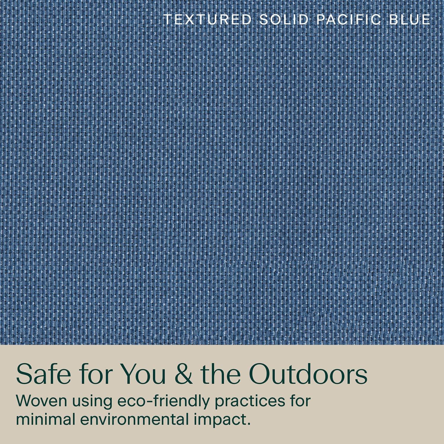 Honeycomb Outdoor Chaise Lounge Cushion - Textured Solid Pacific Blue