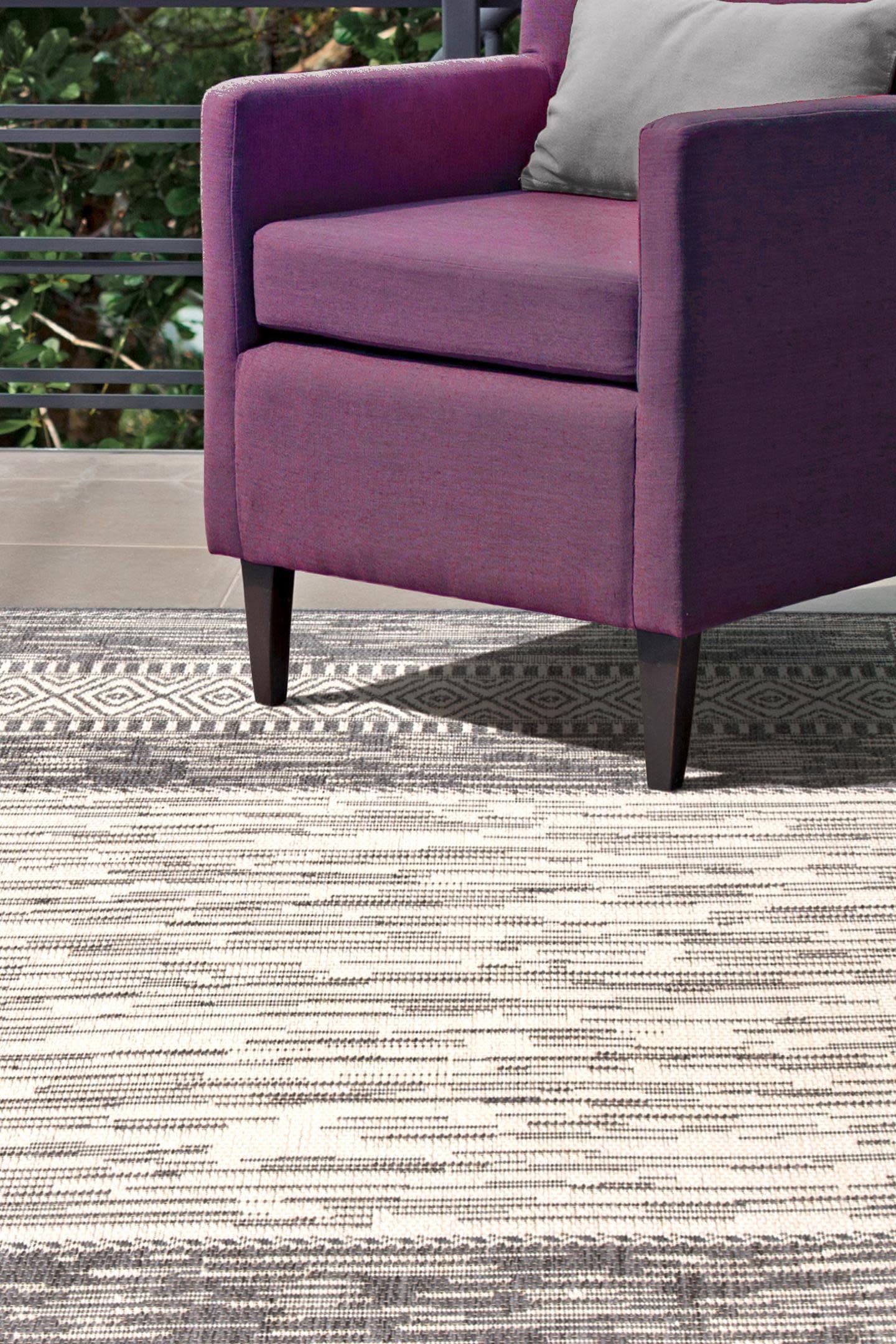 nuLOOM Lana Striped Indoor/Outdoor Area Rug, 8', Gray