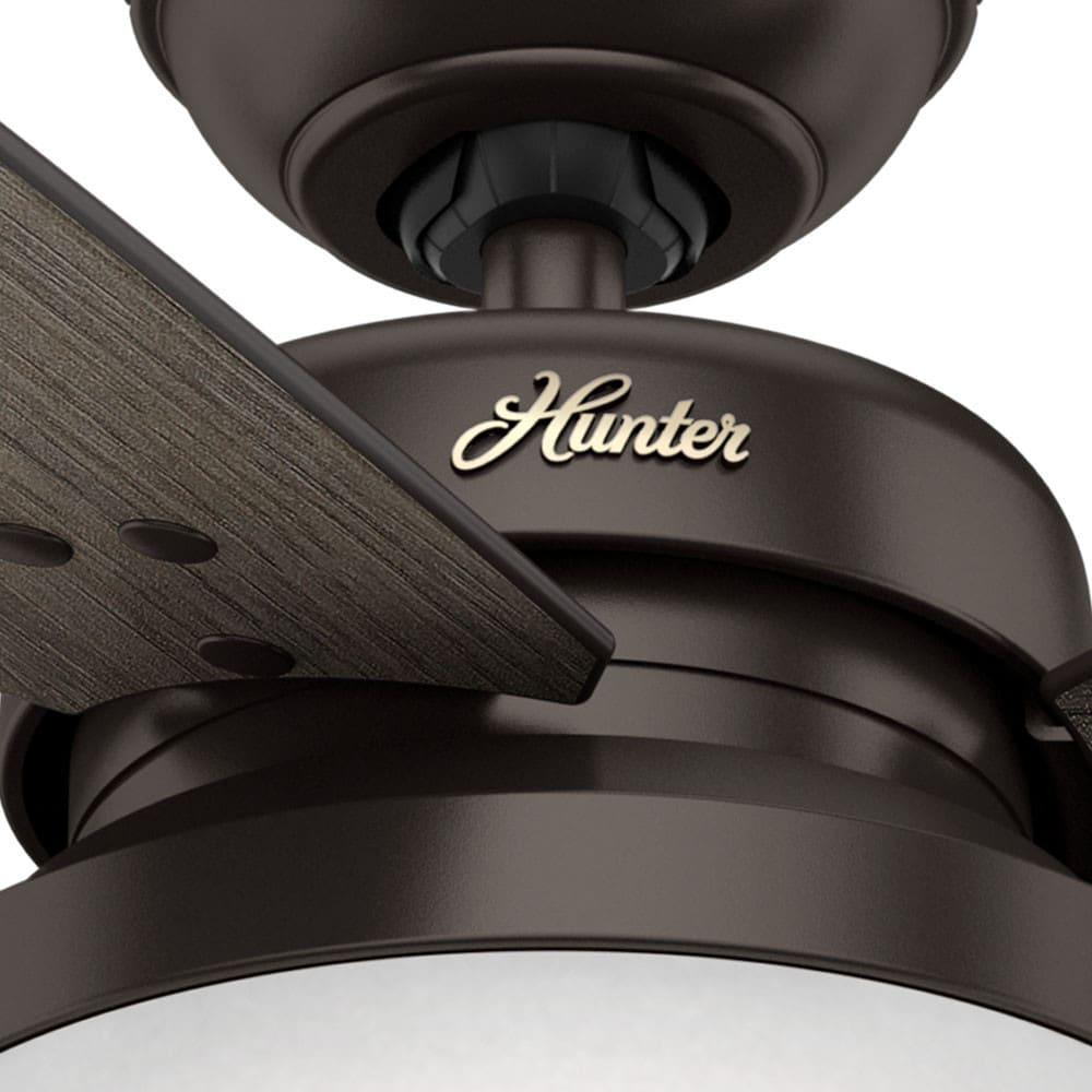 Hunter Fan 52" Sentinel 3 -Blade Standard Ceiling Fan with Remote Control and Light Kit Included