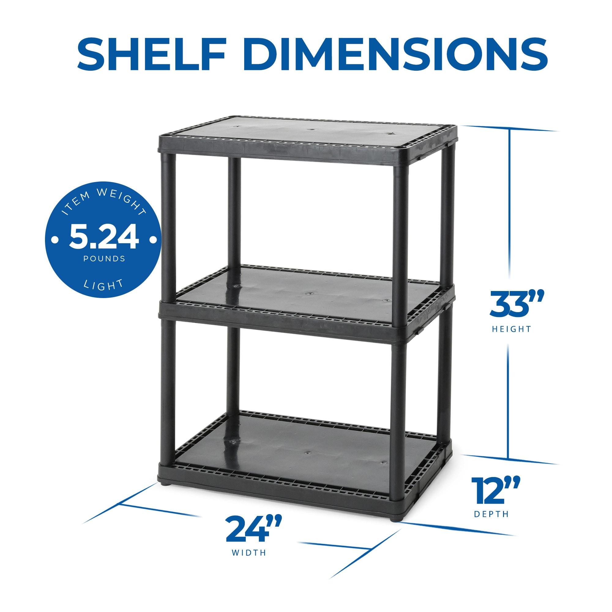 Gracious Living Storage 24'' W Plastic Shelving Unit