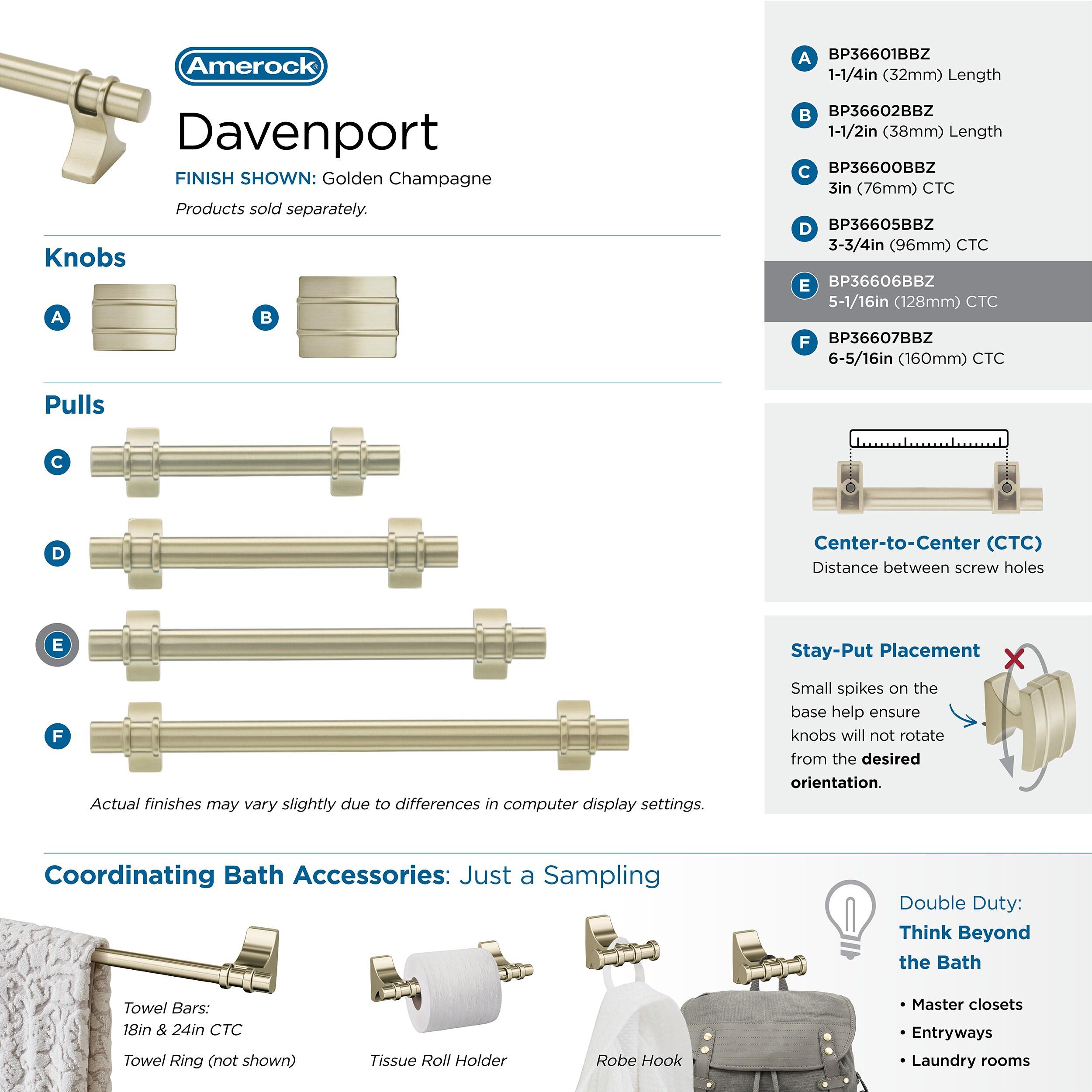 Davenport 5 1/16" Center to Center Bar Pull