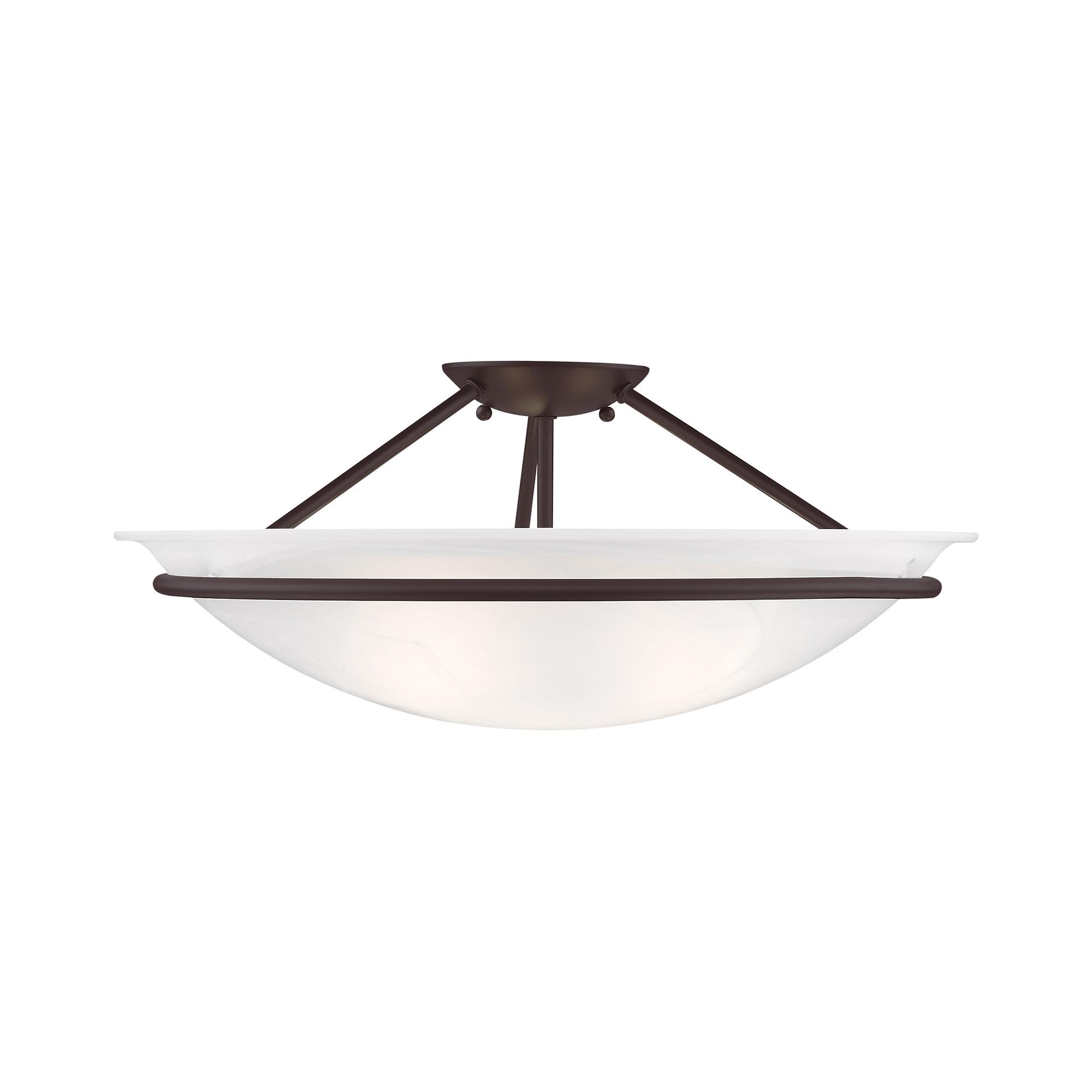 Livex Lighting Newburgh 3 - Light Semi-Flush Mount in  Bronze