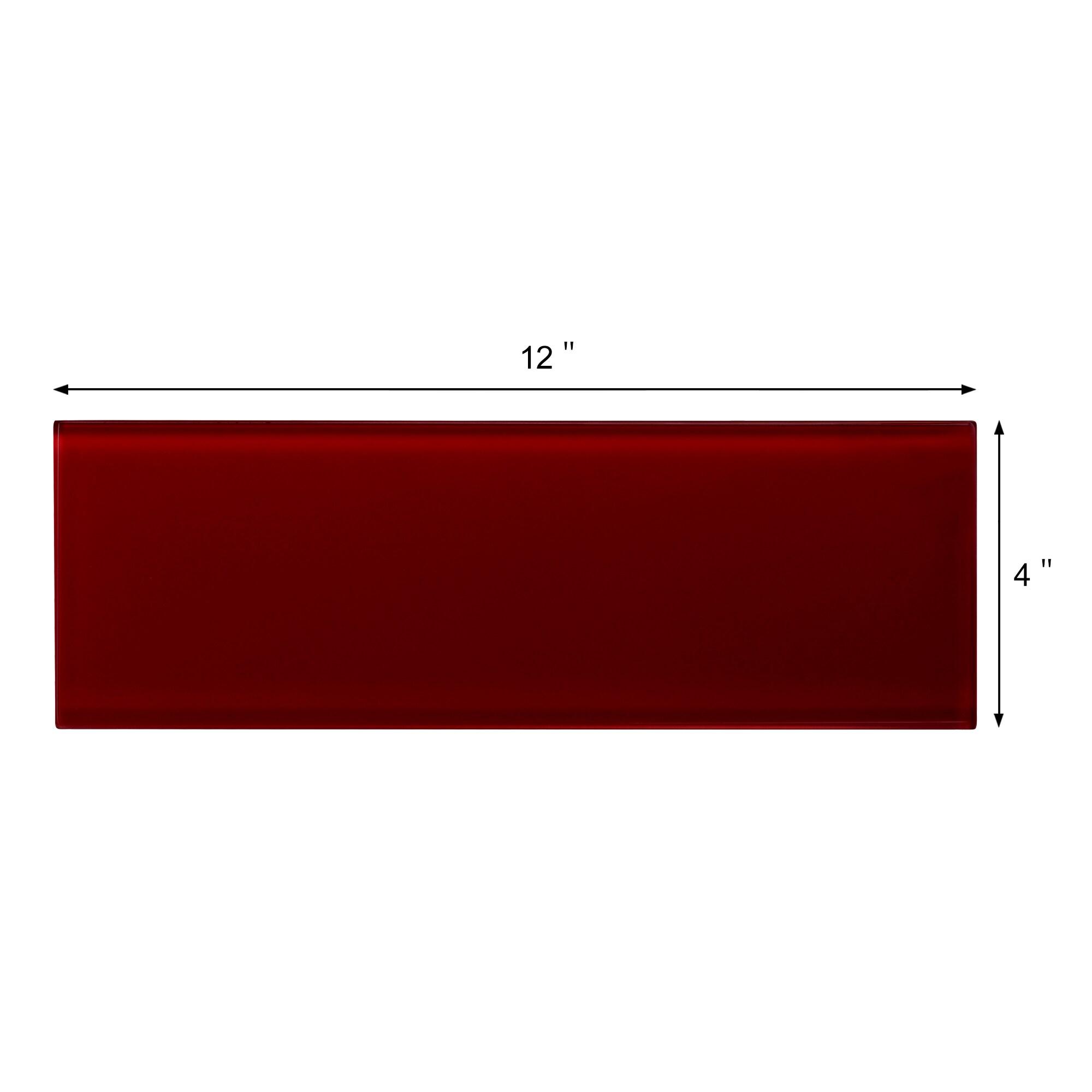 Premium 4" x 12" Glass Subway Tile