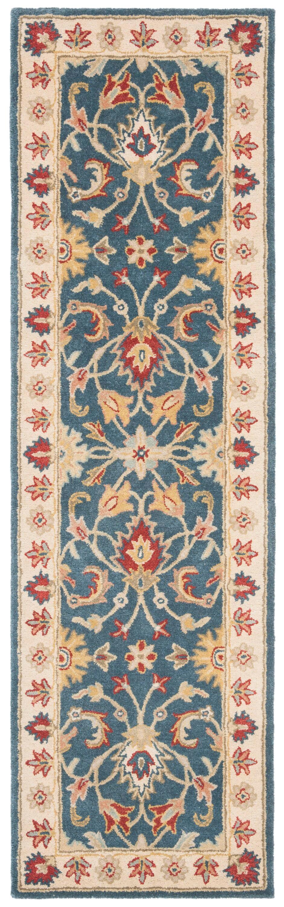Antiquity AT15 Hand Tufted Indoor Runner Rug - Blue/Beige - 2'3"x12' - Safavieh