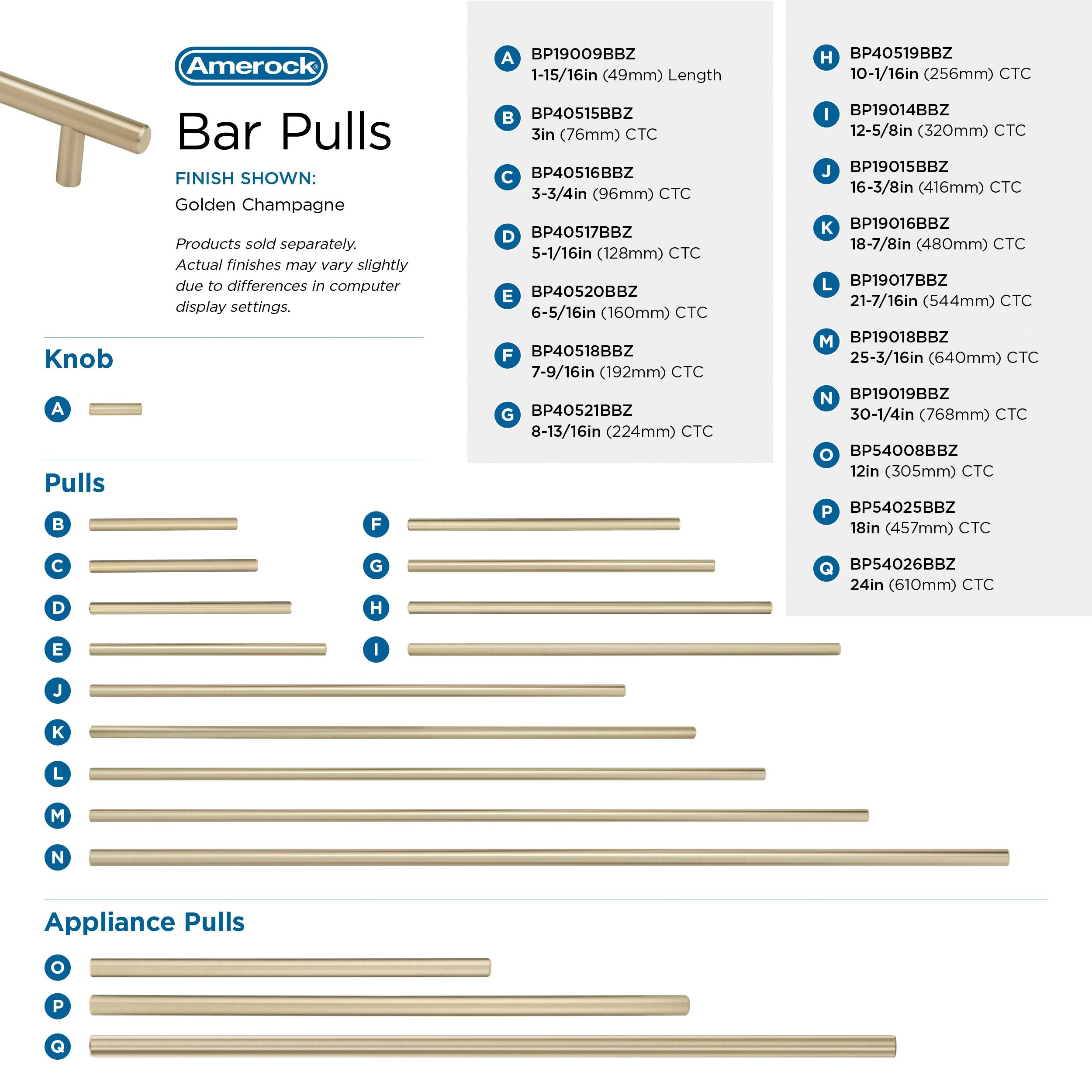 Bar Pulls Center to Center Bar Pull