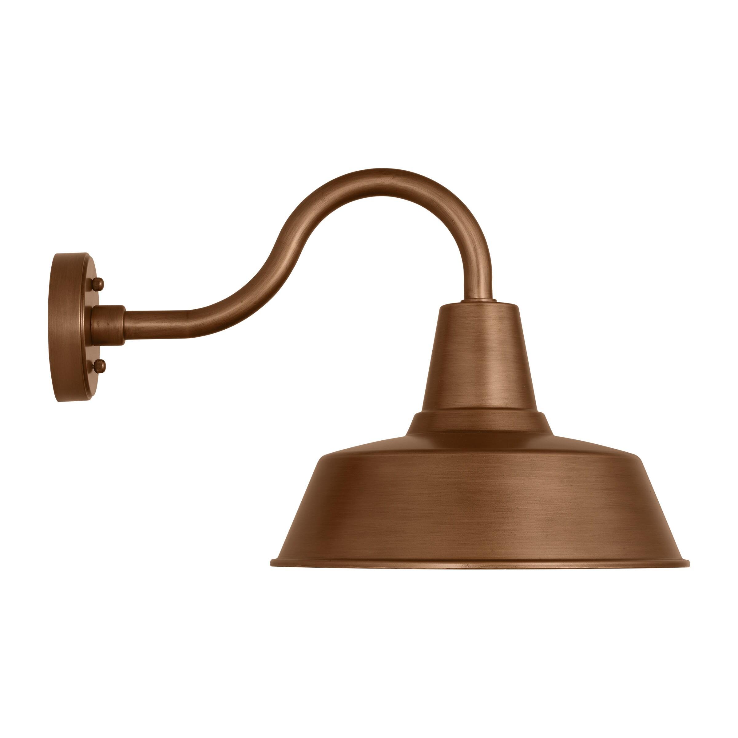 Generation Lighting Barn Light 1 -Light 13.5-in H Copper Hardwired Dark Sky Outdoor Wall Light