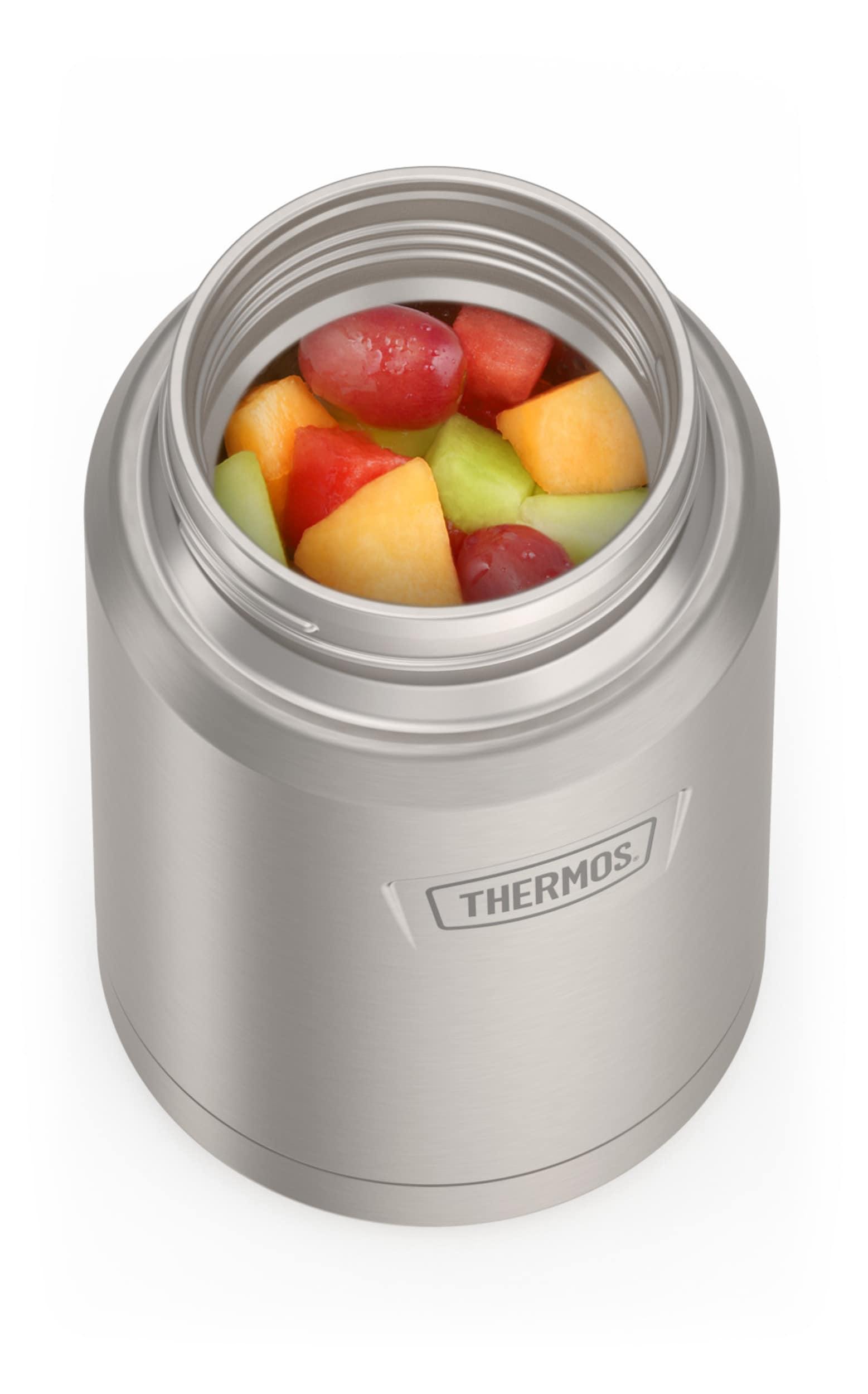 Thermos Stainless Steel Insulated Food Jar with Spoon, 24oz, Matte Stainless Steel
