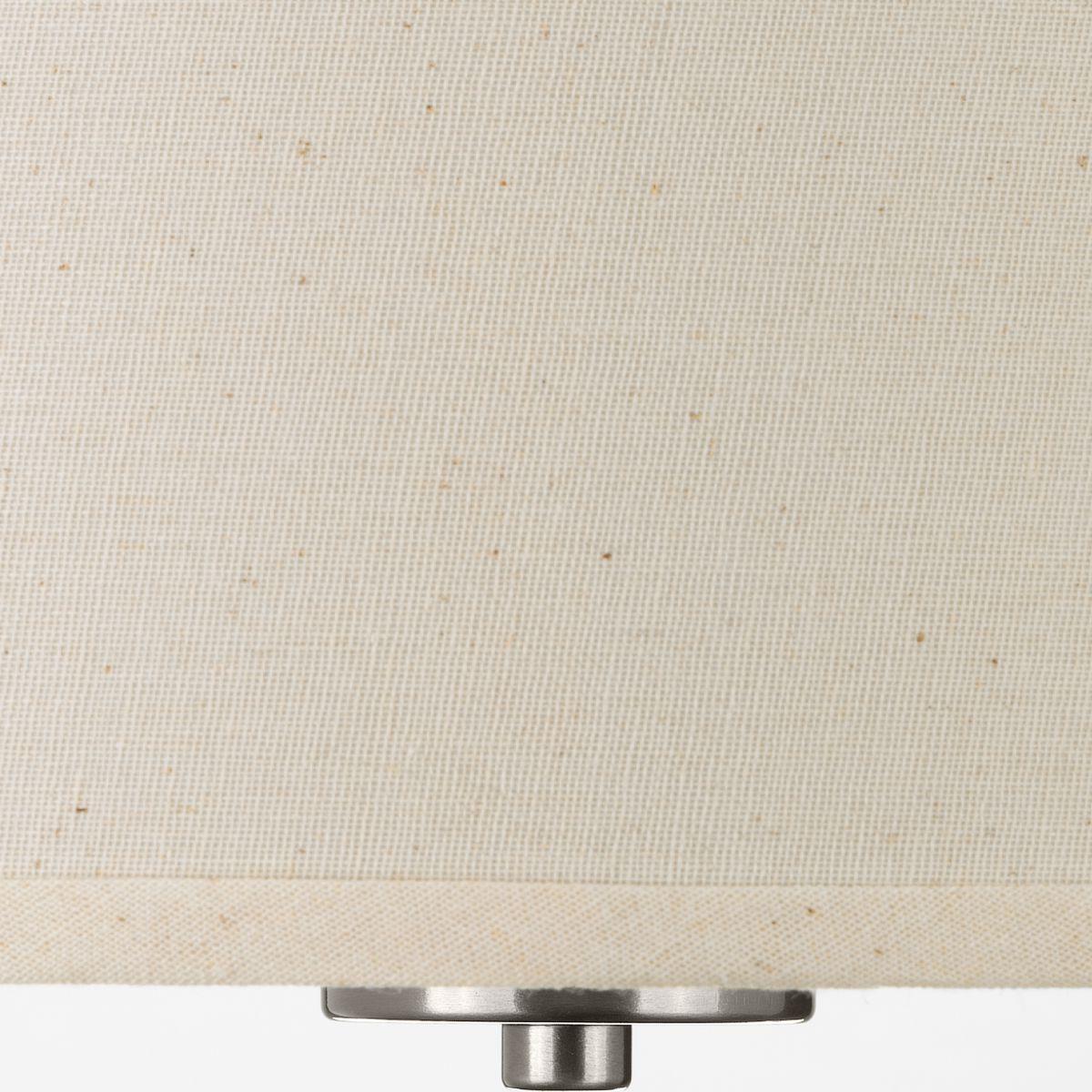 Progress Lighting, Inspire Collection, 2-Light Semi-Flush Mount, Brushed Nickel, Linen Shade