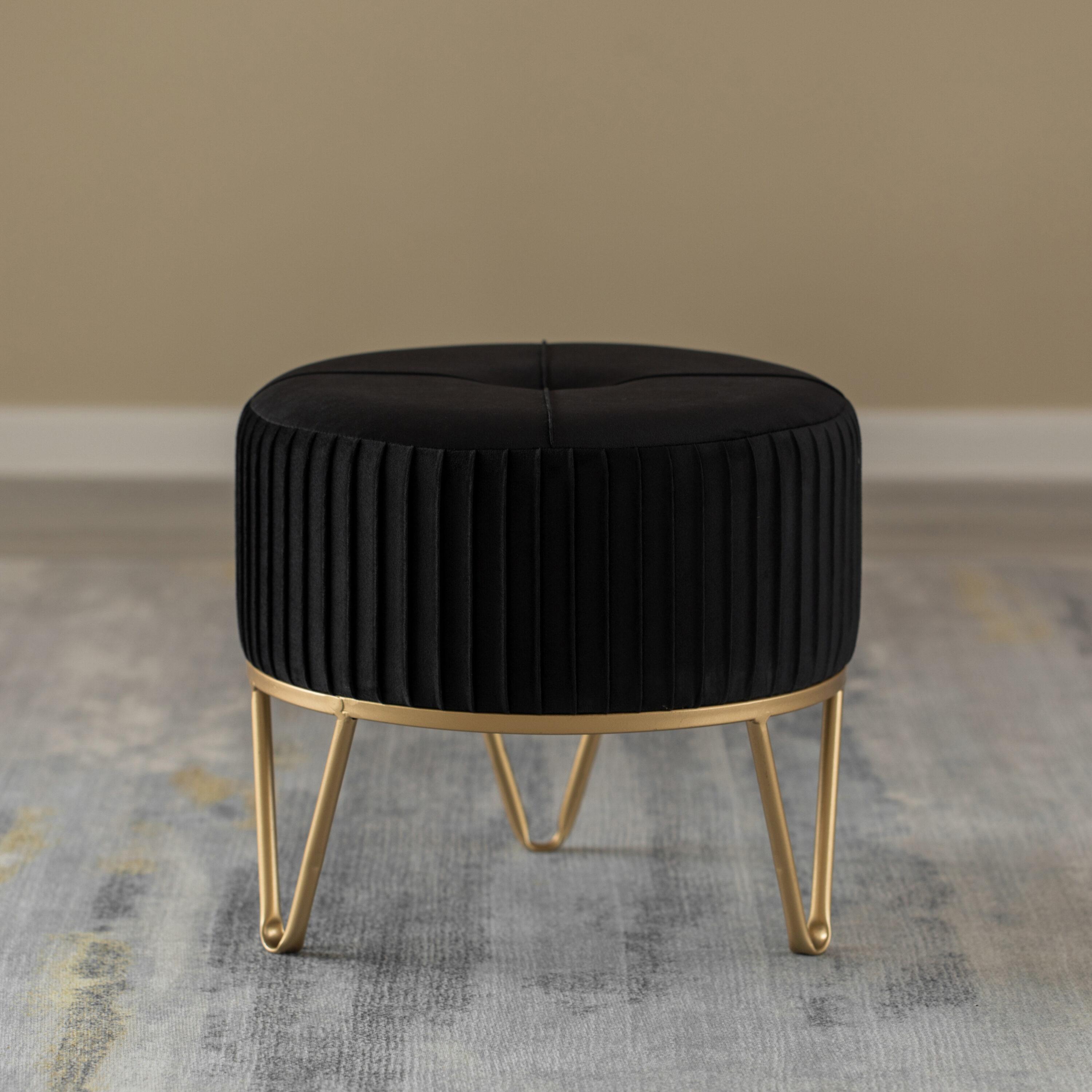 Everly Quinn Presten Upholstered Ottoman