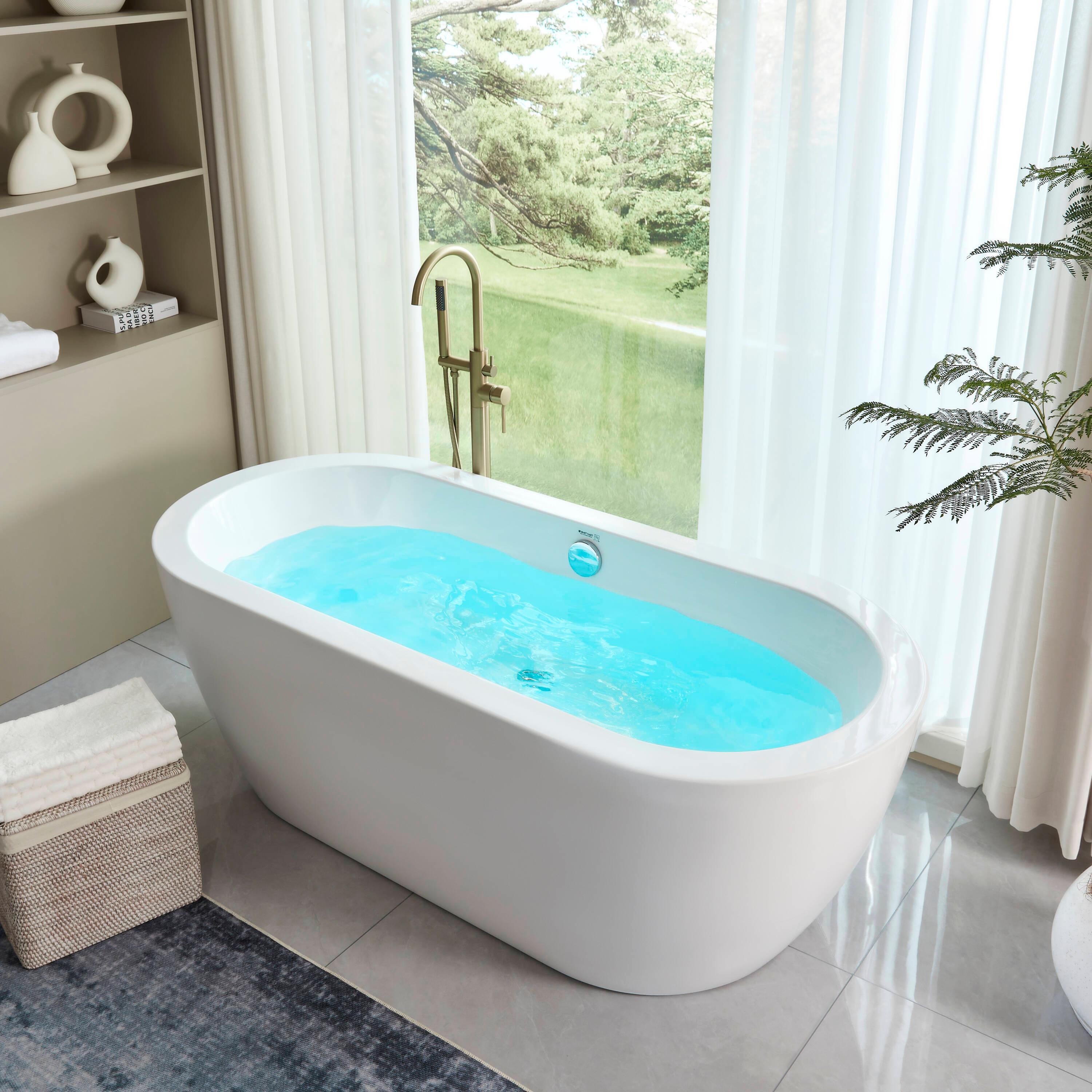 68 " x 31 " Freestanding Soaking Acrylic Bathtub