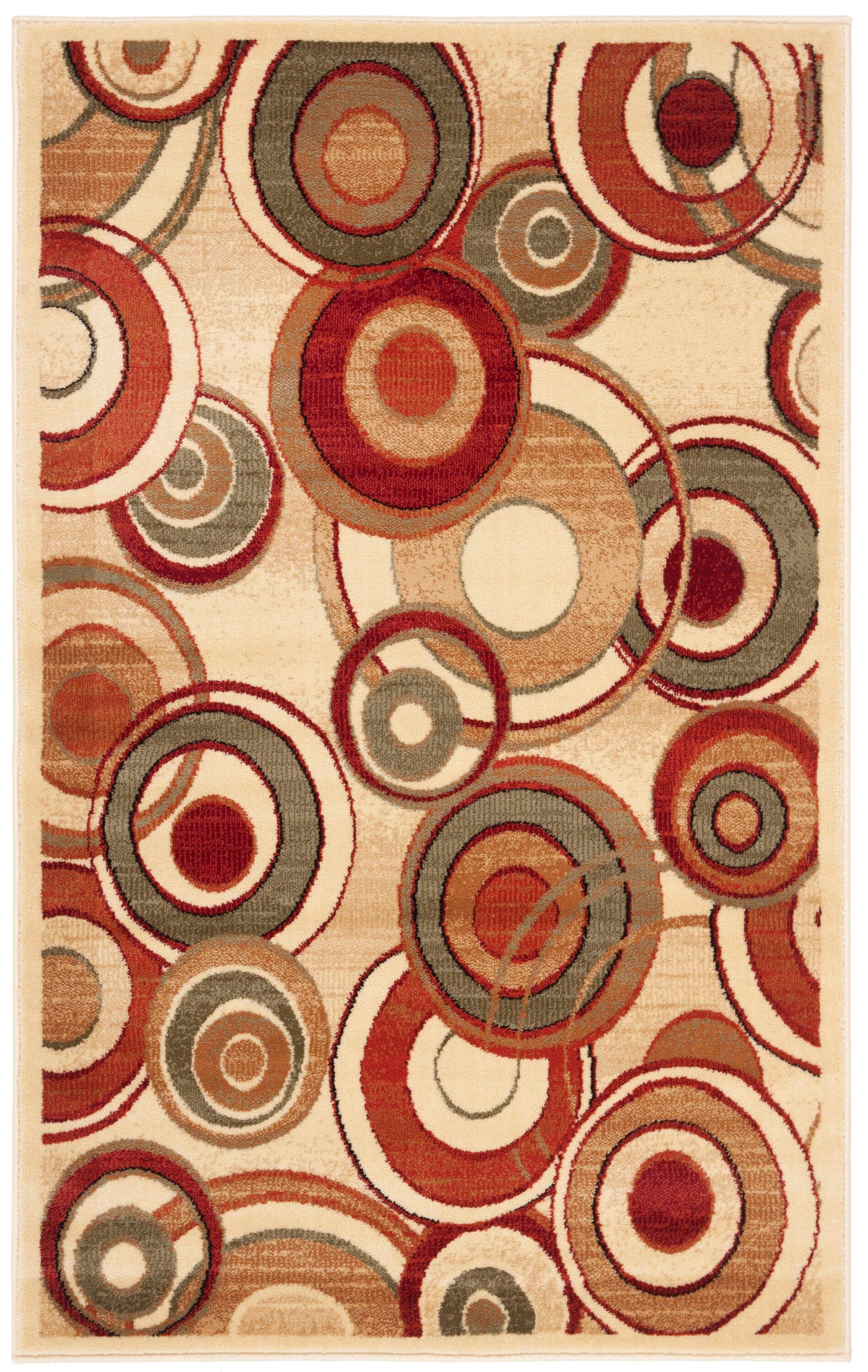 Lyndhurst LNH225 Power Loomed Accent Rug - Ivory/Multi - 3'3"x5'3" - Safavieh.