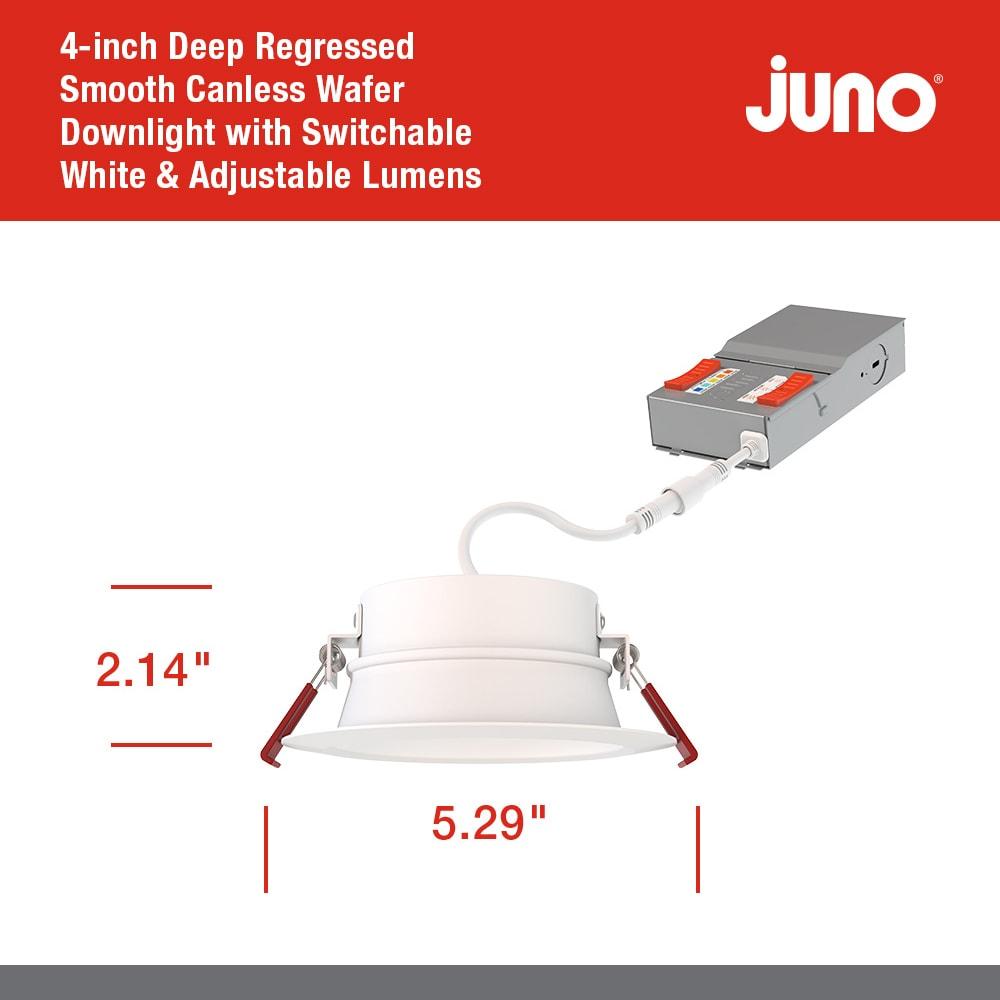 Juno Lighting Wf4 Dreg Sm Alo19 Sww5 90Cri M6 Contractor Select Led Canless Recessed