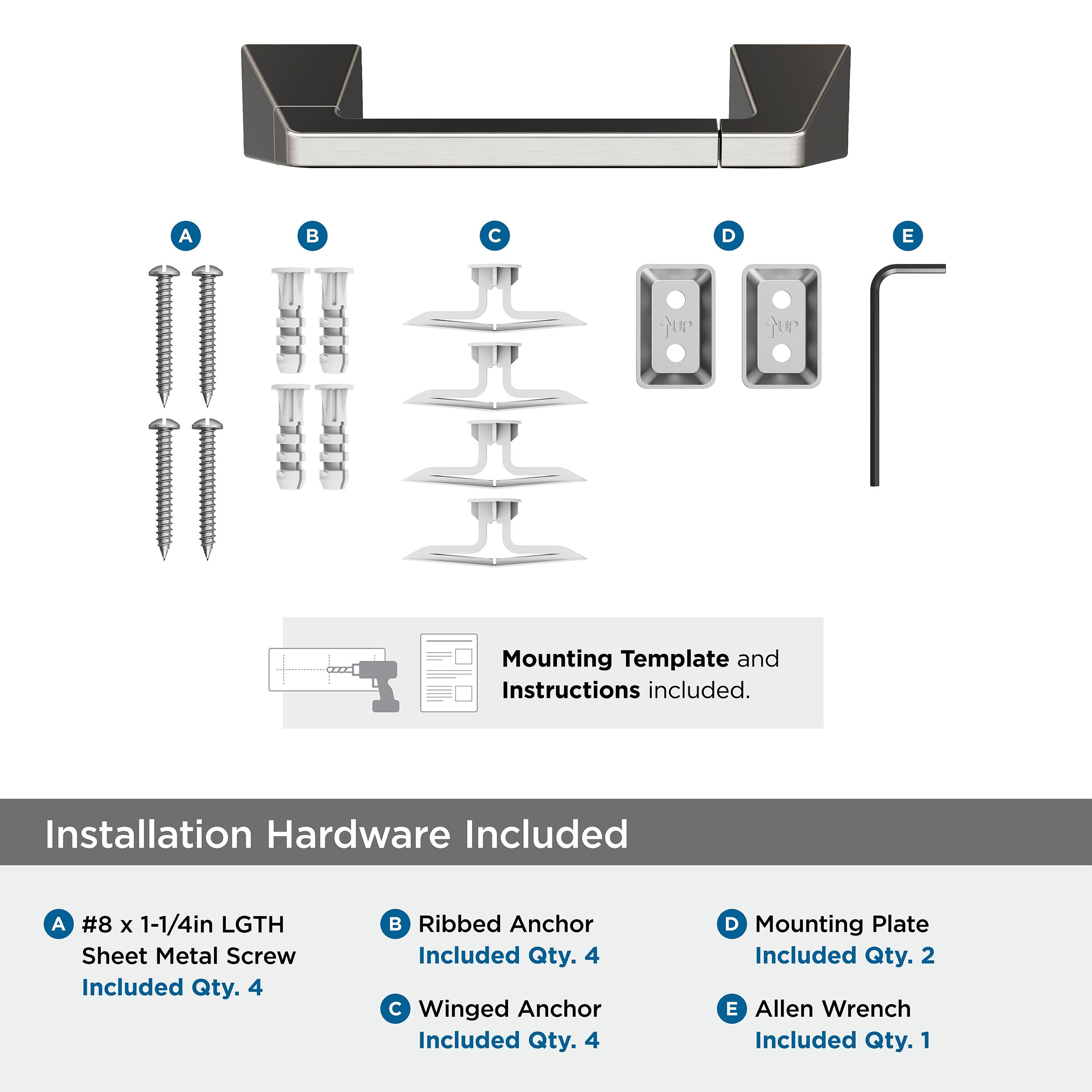 Amerock Blackrock Brushed Nickel Pivoting Double Post Toilet Paper Holder