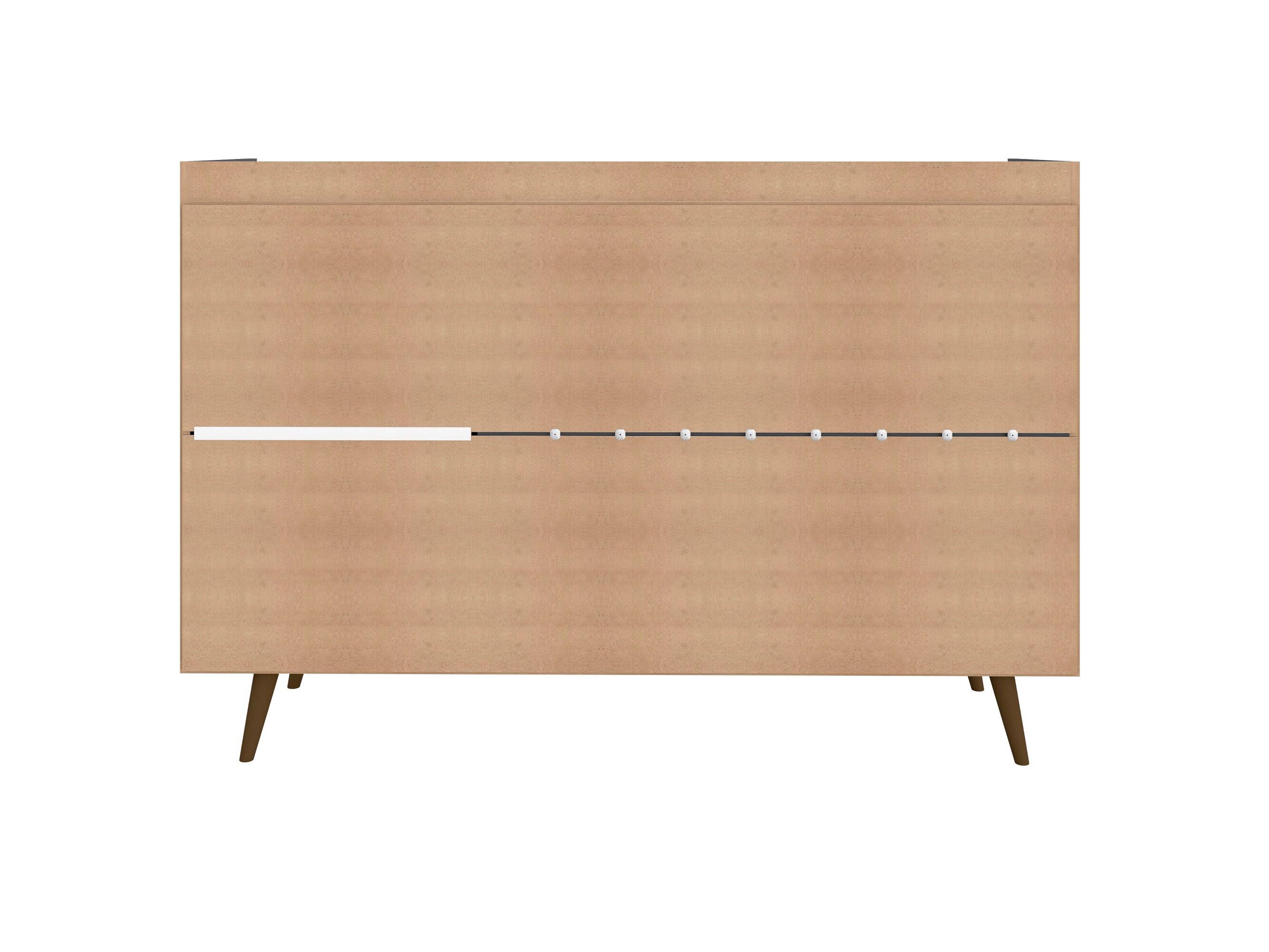 53.54" Bradley Buffet Stand Black - Manhattan Comfort: Mid-Century Modern Storage Console