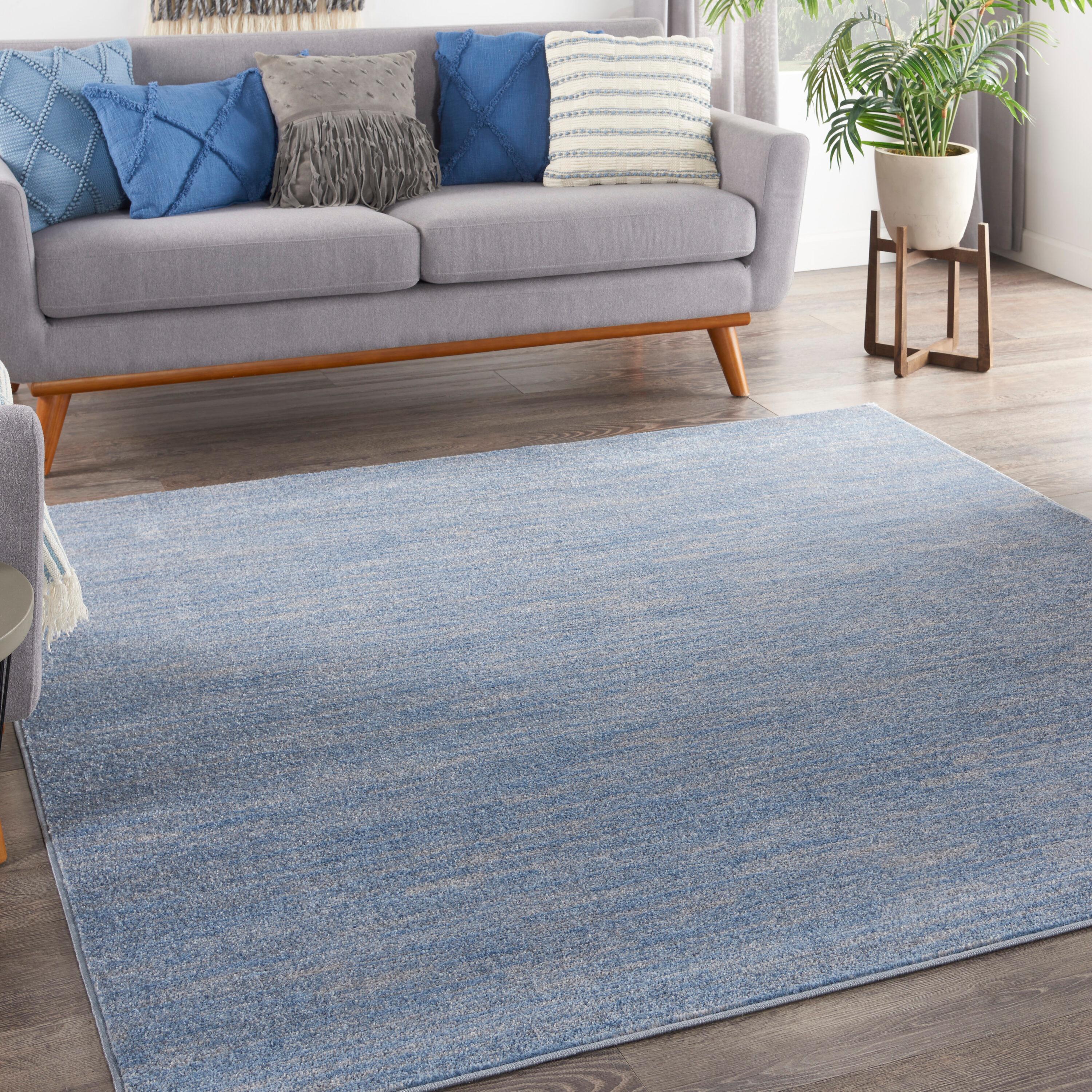 Nourison Nourison Essentials NRE01 Indoor/outdoor Area Rug - Blue/Grey 5' x square