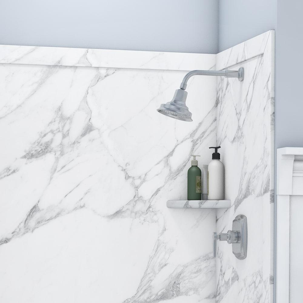 FlexStone Elegance 3-Panel 48"W x 36"D x 80"H Alcove Shower Surround