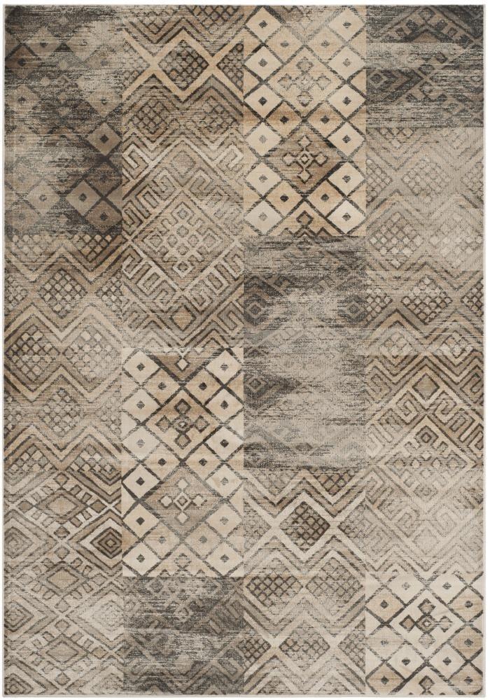 Vintage VTG121 Power Loomed Area Rug Stone 5'-3" X 7'-6" - Safavieh.