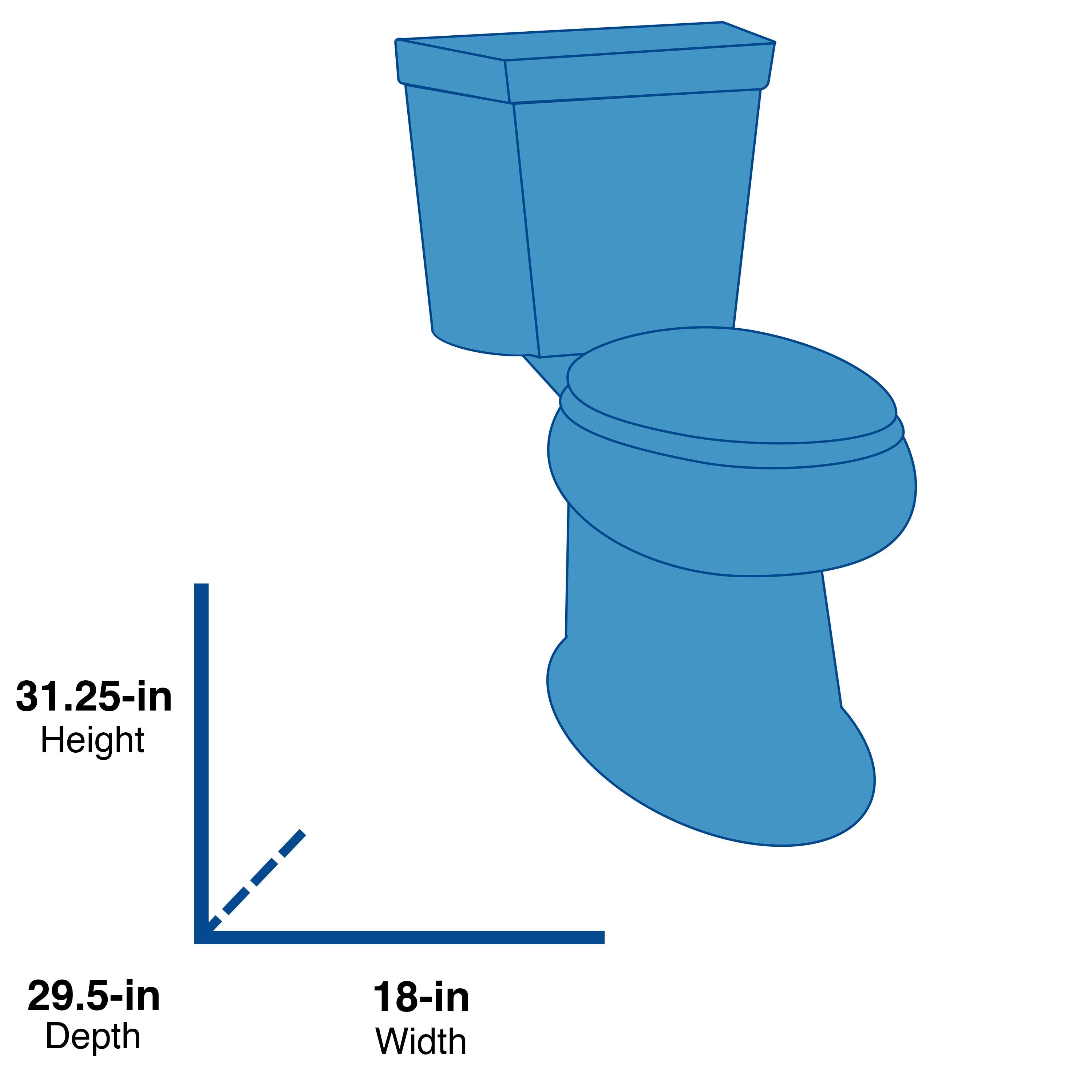 Highline™ 1.28 GPF Water Efficient Elongated Two-Piece Toilet (Seat Not Included)