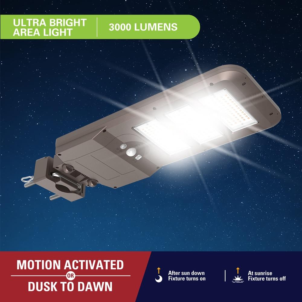 1 - Head LED Solar Powered Dusk to Dawn Outdoor Security Area Light with Motion Sensor