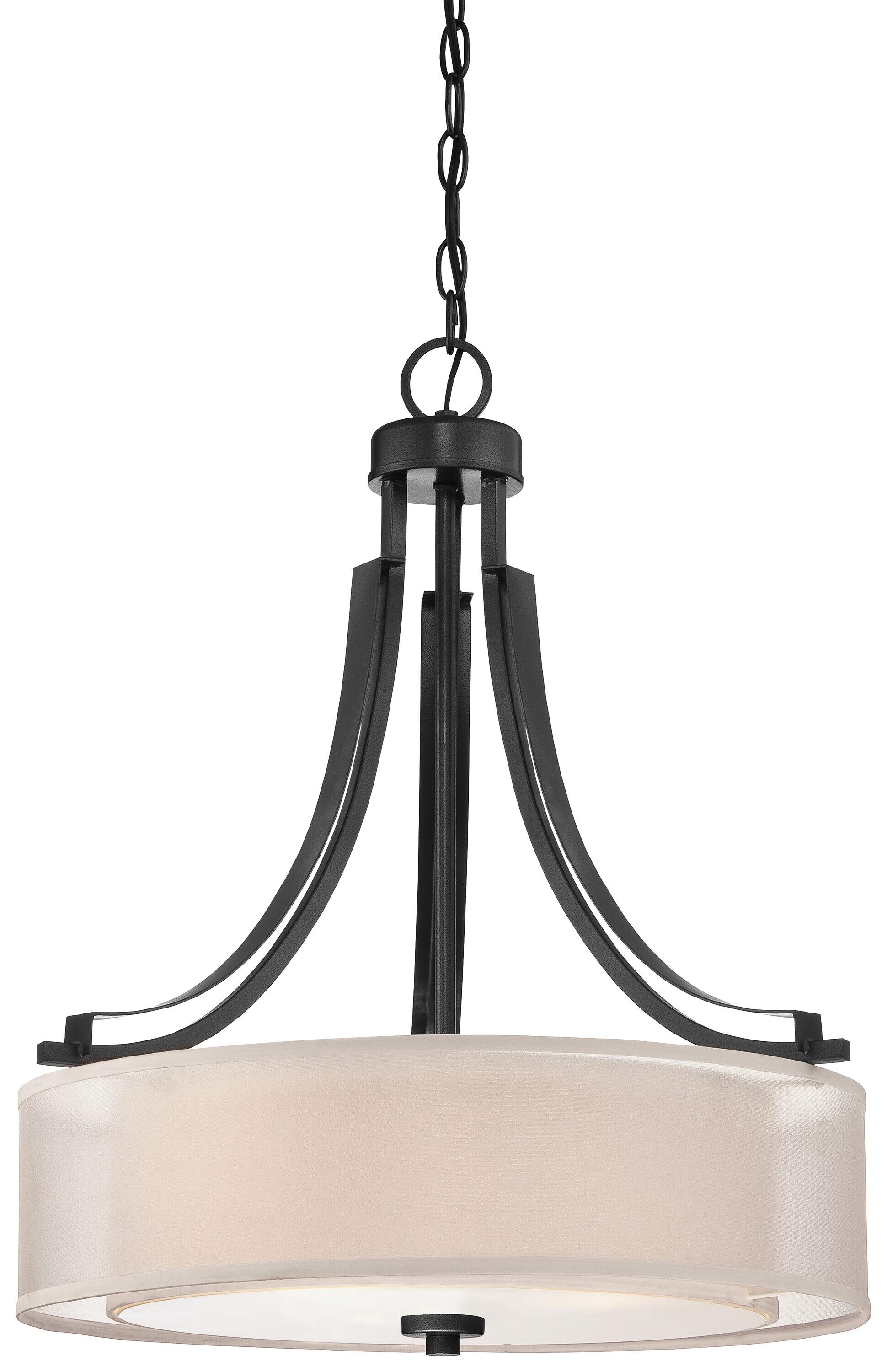 Minka Lavery Minka Parsons Studio 20 1/2" Wide Sand Coal Black Drum Pendant Light