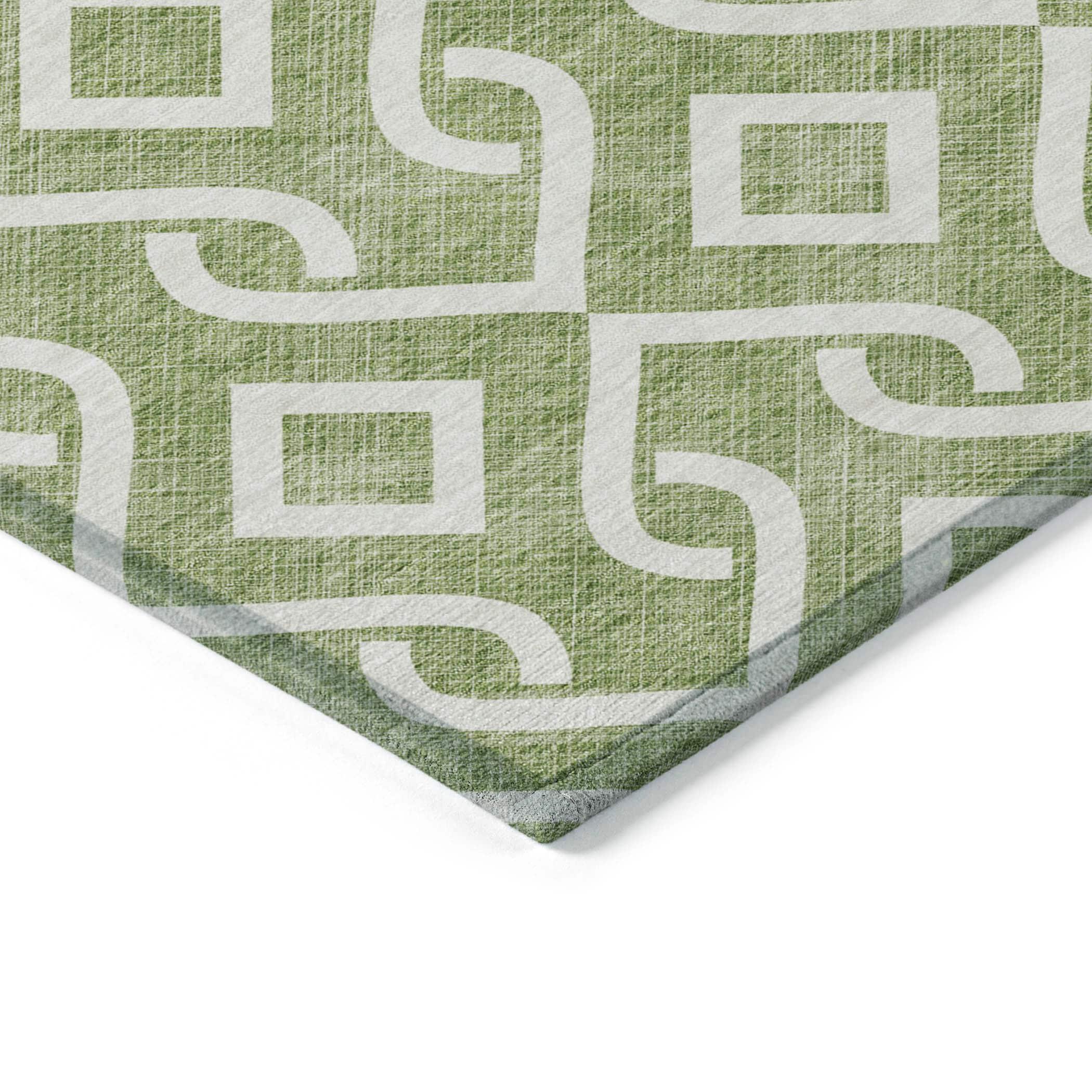 Addison Rugs Chantille ACN621 Green 8' x 10' Indoor Outdoor Area Rug, Easy Clean, Machine Washable, Non Shedding, Bedroom, Living Room, Dining Room, Kitchen, Patio Rug