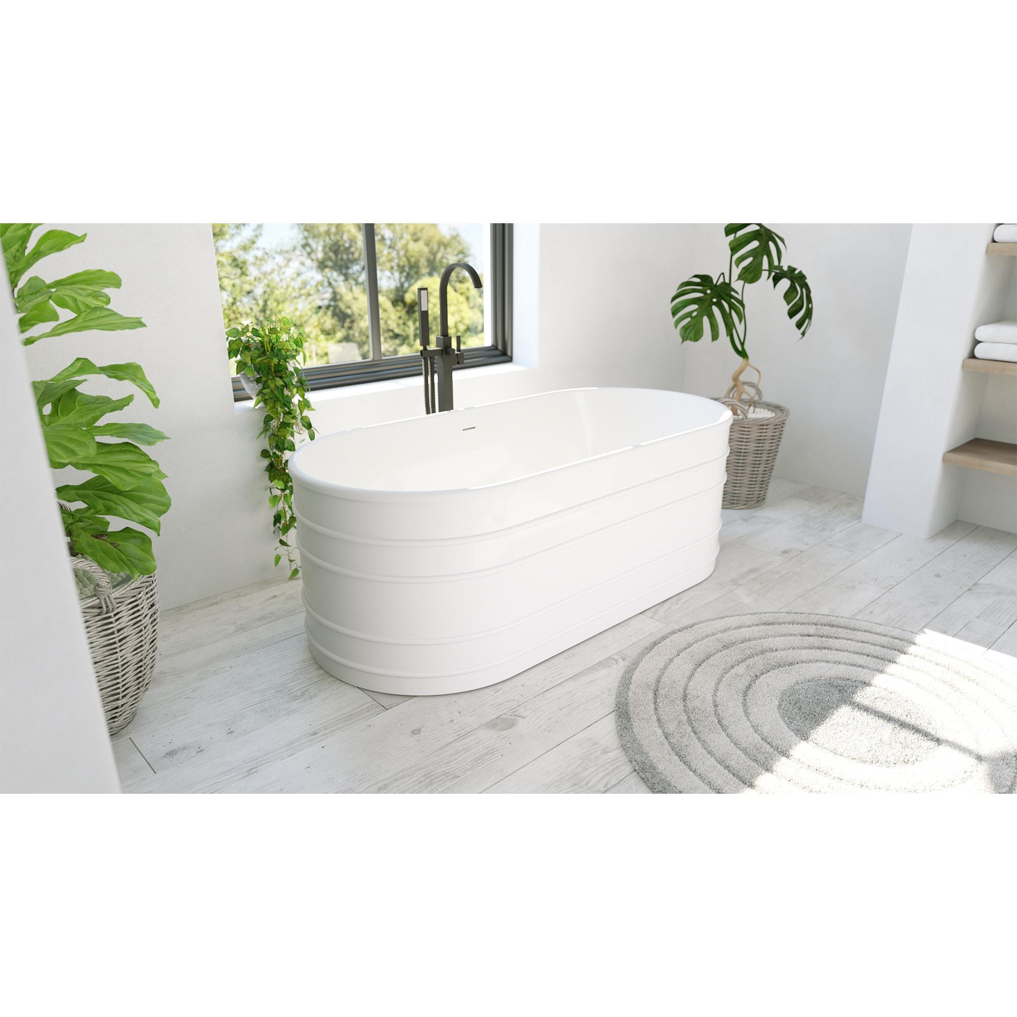 Infinity Z 67 in. L x 30-3/4 in. W x 22-7/8 in. H Freestanding Acrylic Bathtub