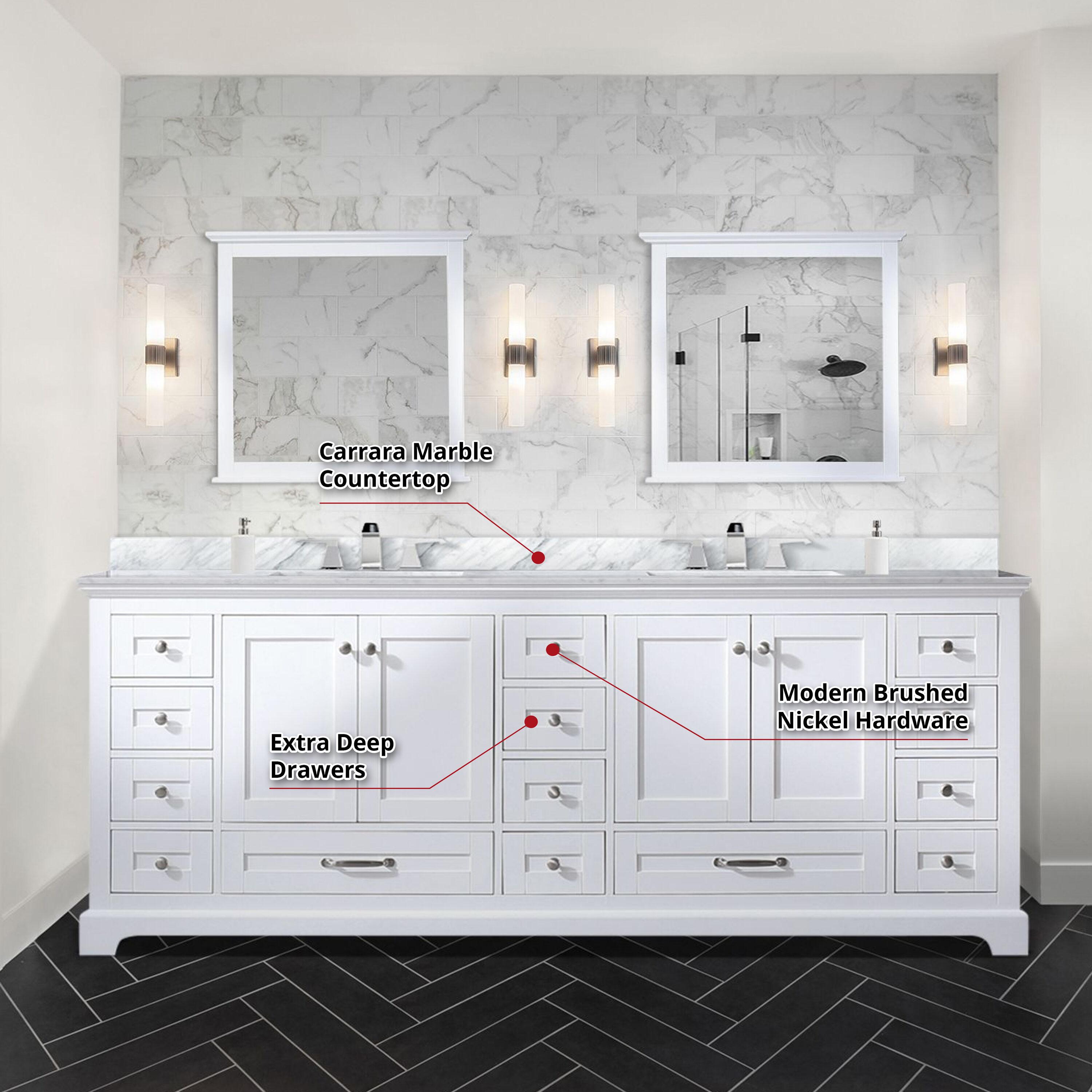 Lexora Dukes 84" Double Bathroom Vanity Base Only