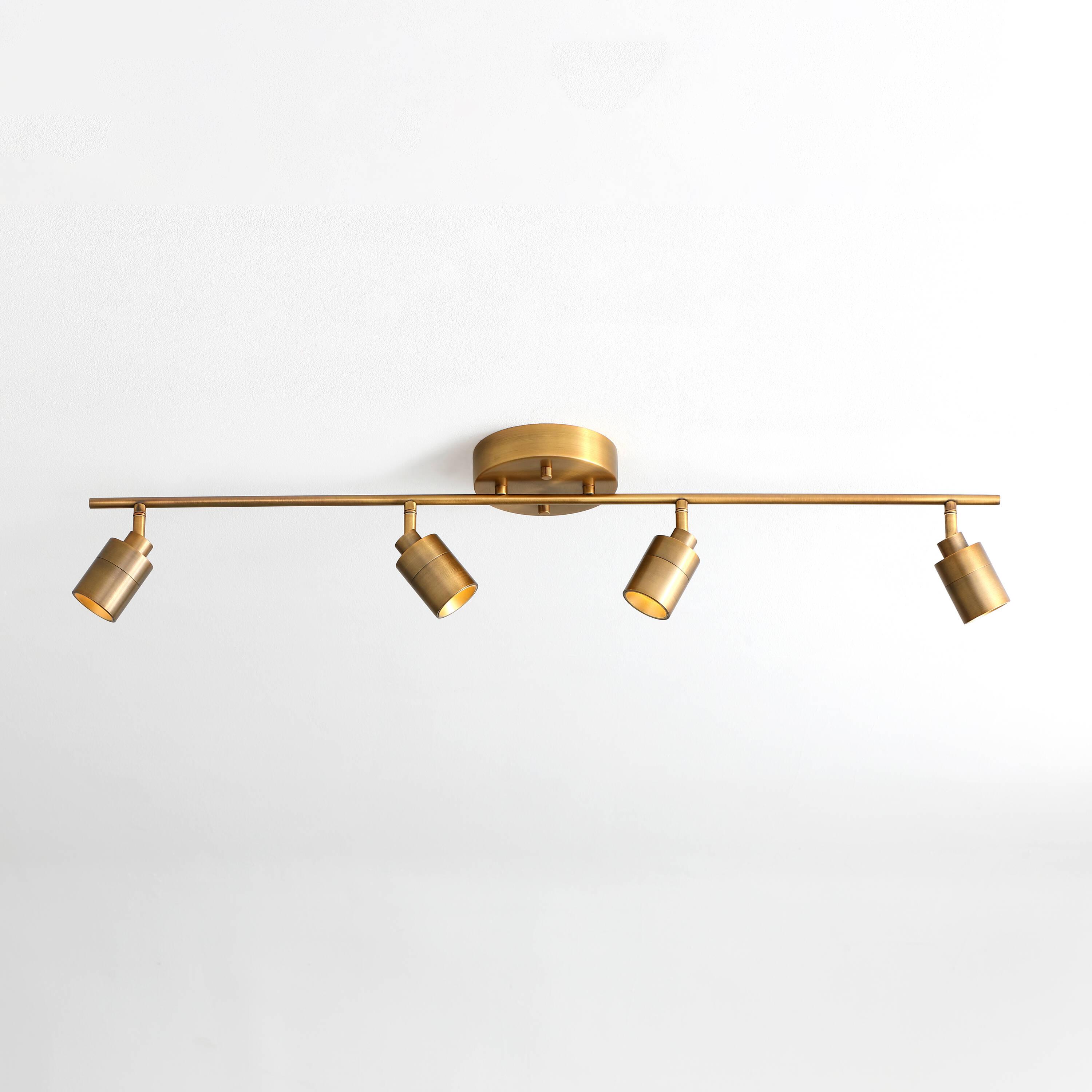 Vidalite Shura 4-Light Integrated LED Track Light w/ Rotatable Heads, 3 ft. Track Lighting Kit, 3000k, 2240 Lumen