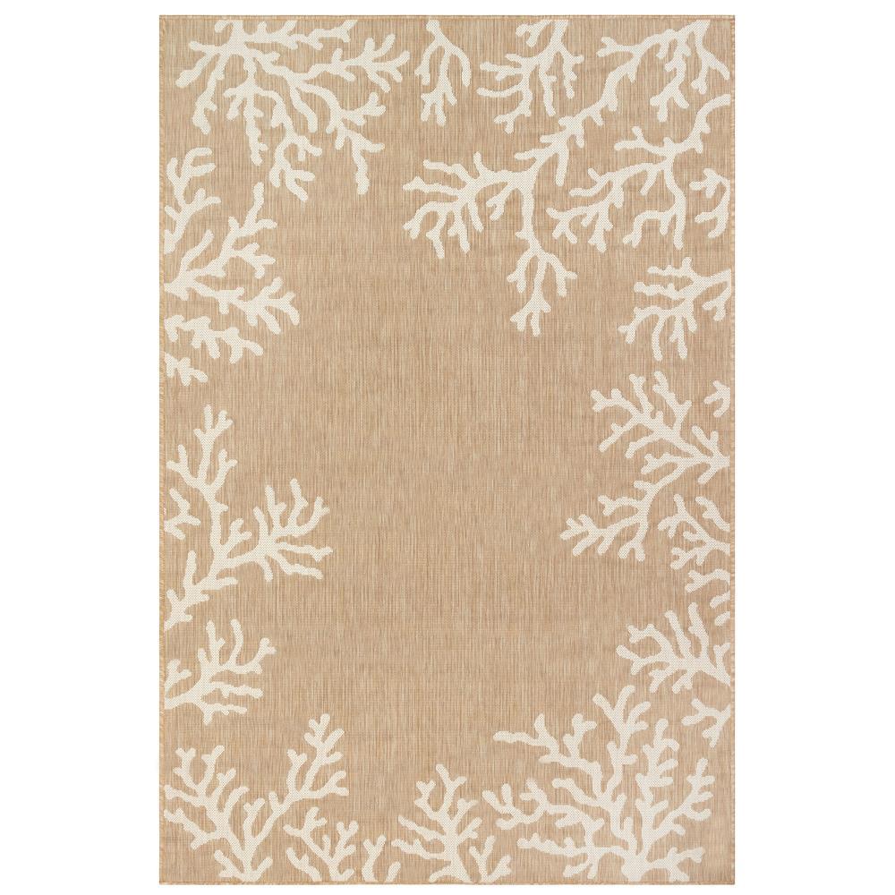Liora Manne Carmel Coral Border Indoor/Outdoor Rug Sand 7'10" x 9'10"