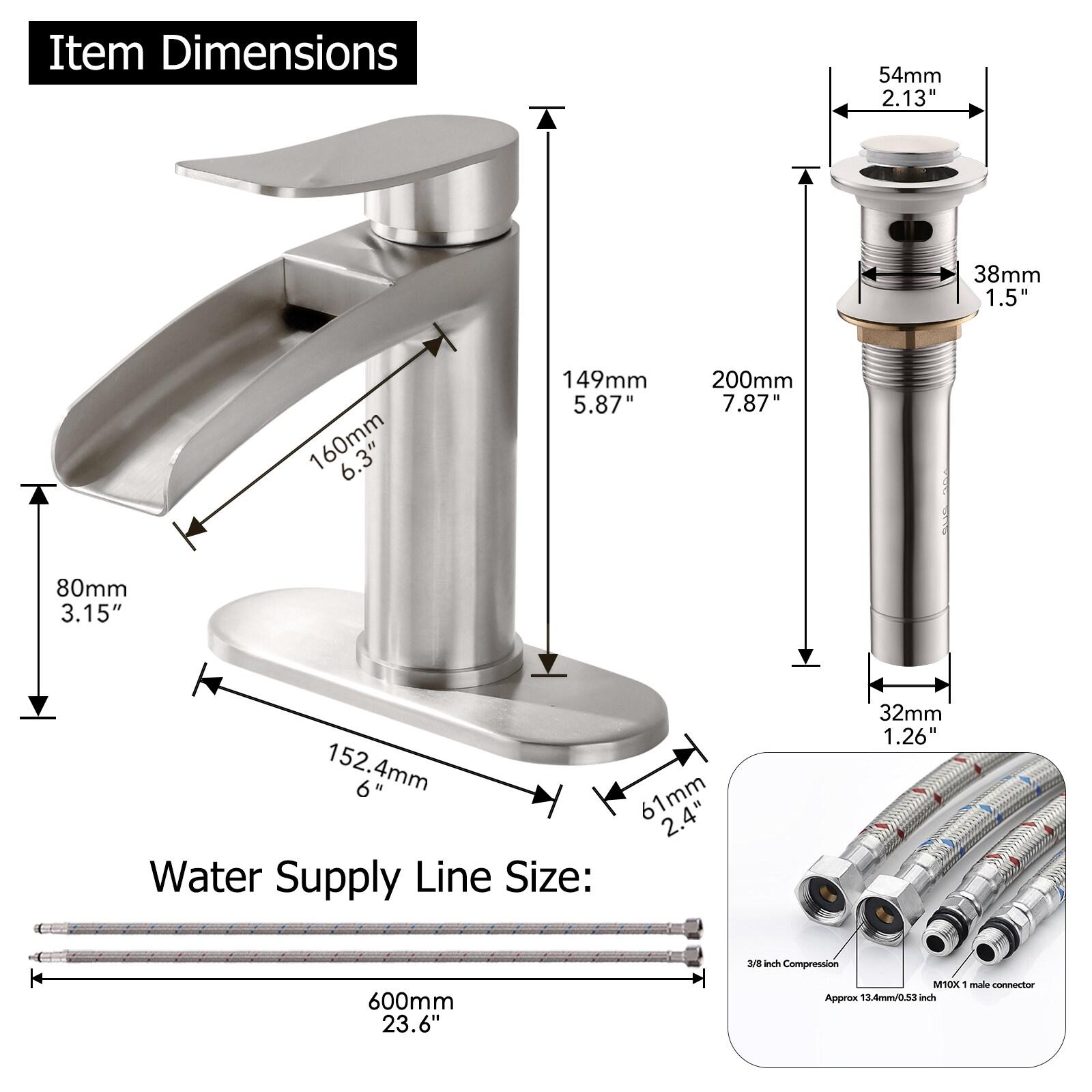 Single-Hole Single-handle Bathroom Faucet with Drain Assembly