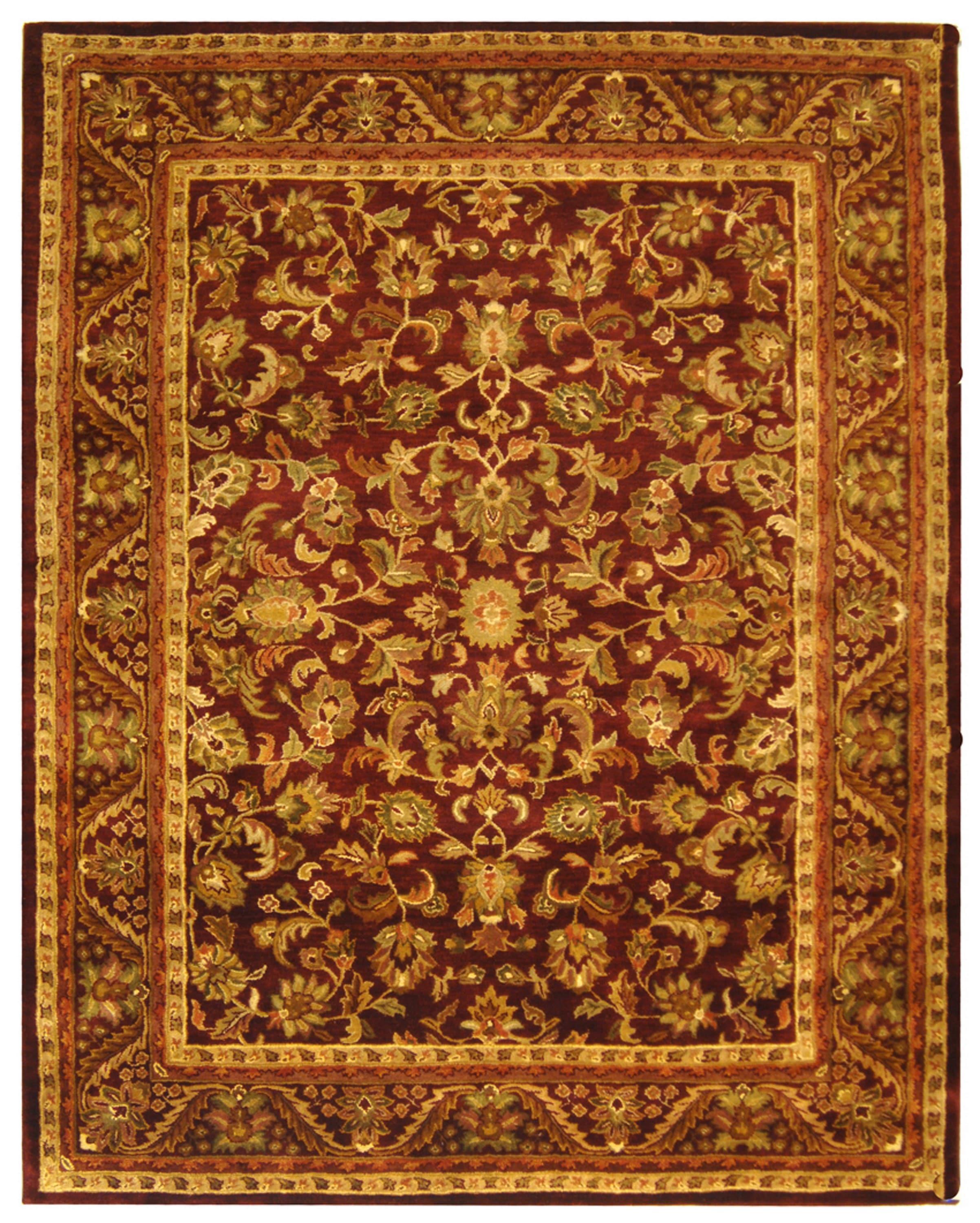 Antiquity AT52 Hand Tufted Indoor Area Rug - Wine/Gold - 8'3"x11' - Safavieh