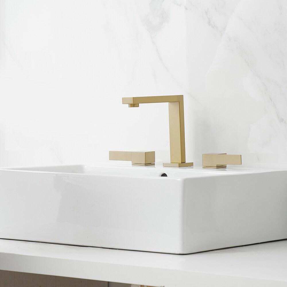 Widespread Single-handle Bathroom Faucet with Drain Assembly