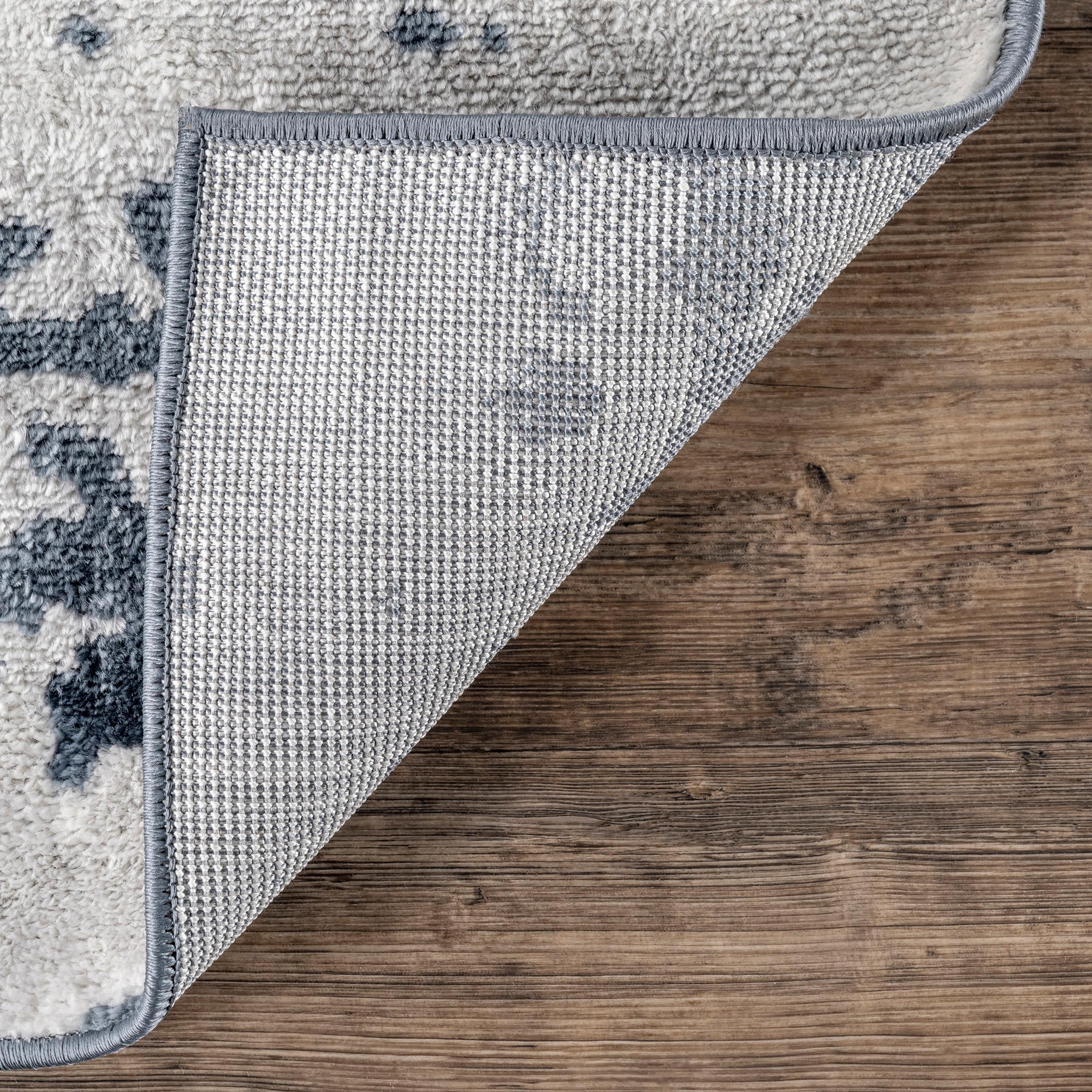 4'3"x6' Ginny Contemporary Speckled Abstract Area Rug Blue - nuLOOM: Machine Made, Low Pile, Indoor Use