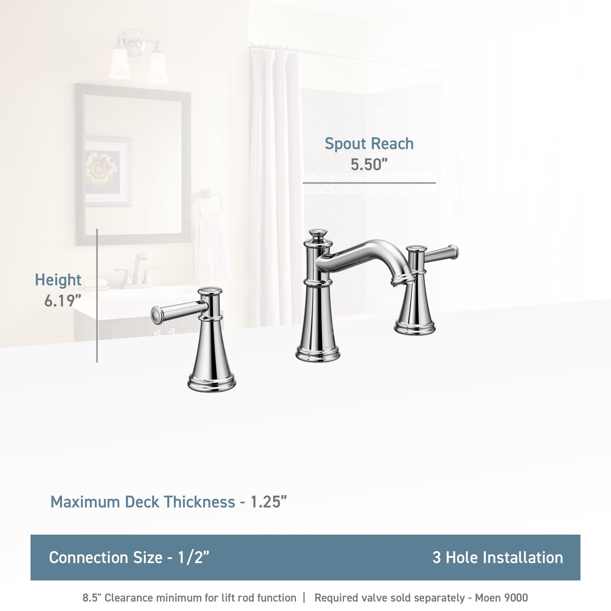 Moen Belfield Two Handle 8 in. Widespread Bathroom Faucet Trim Kit, Valve Required