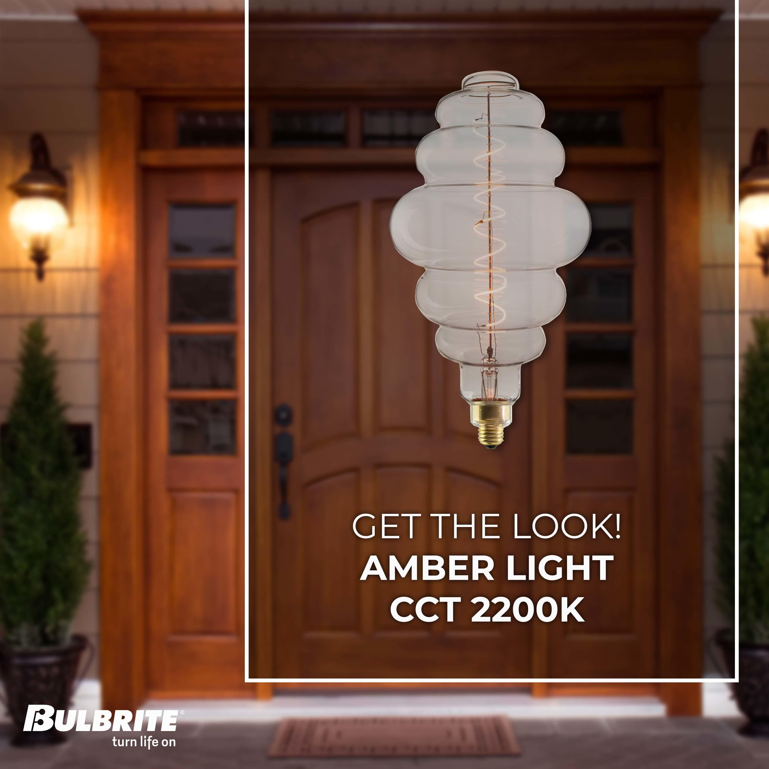 Oversized Bee Hive Clear LED Edison Bulb, 60 Watt Equivalent, E26 Dimmable 2200K