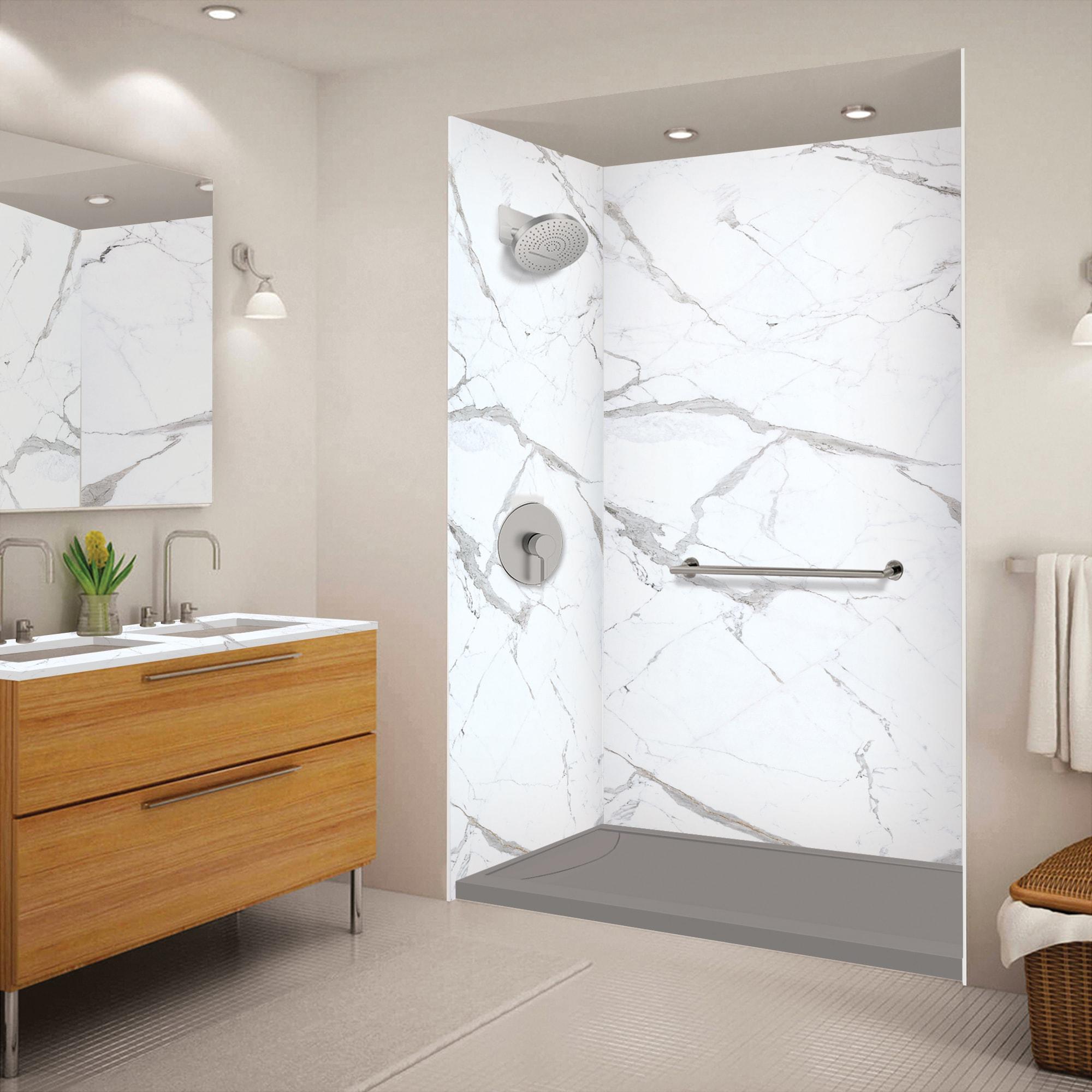 Transolid Transolid 60-in x 32-in Cast Solid Surface Tub Replacement Base Linear FSLB6032L-87