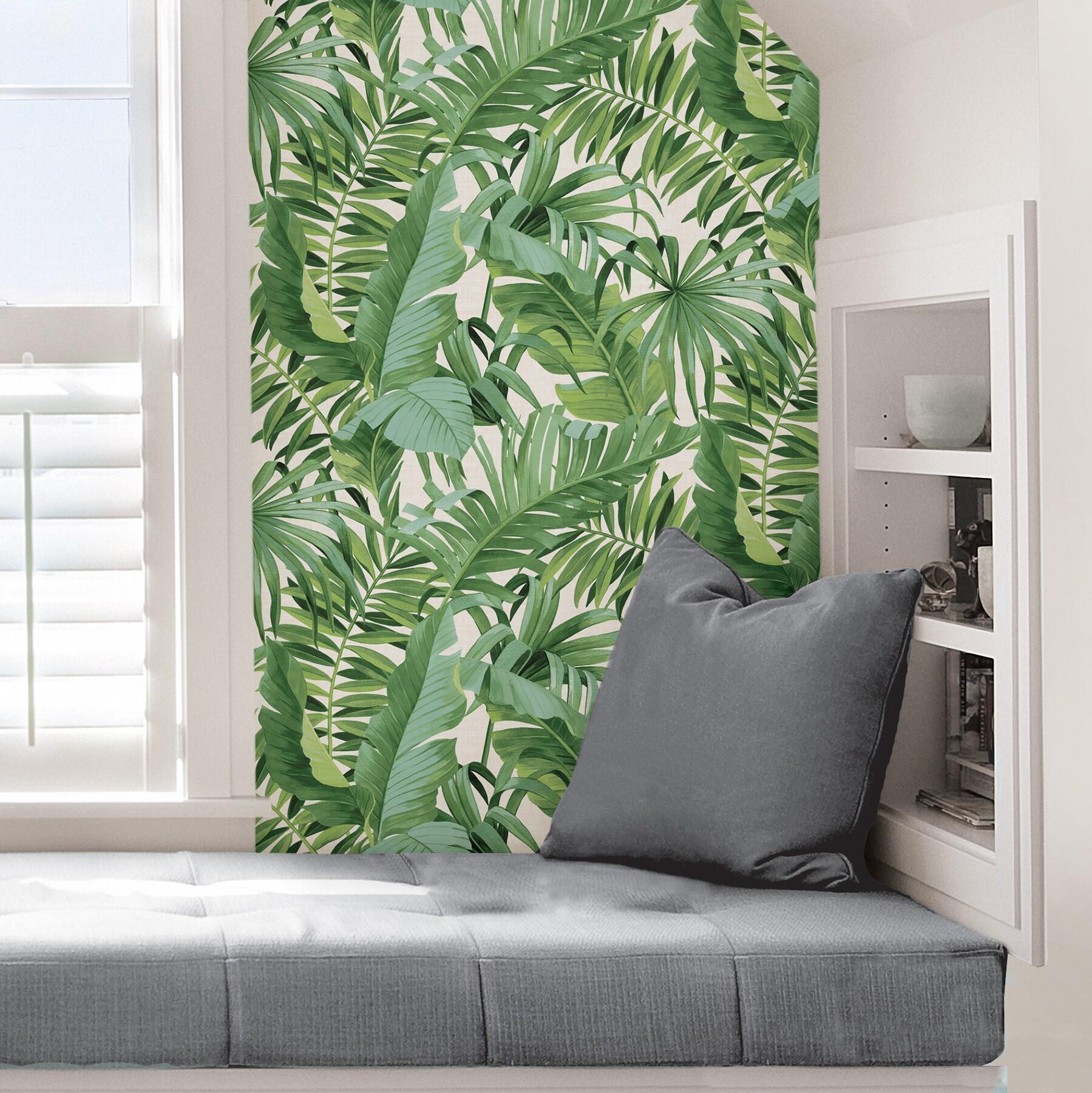 NuWallpaper Maui Vinyl Peel And Stick Wallpaper, 216-in by 20.5-in, 30.75 sq. ft.