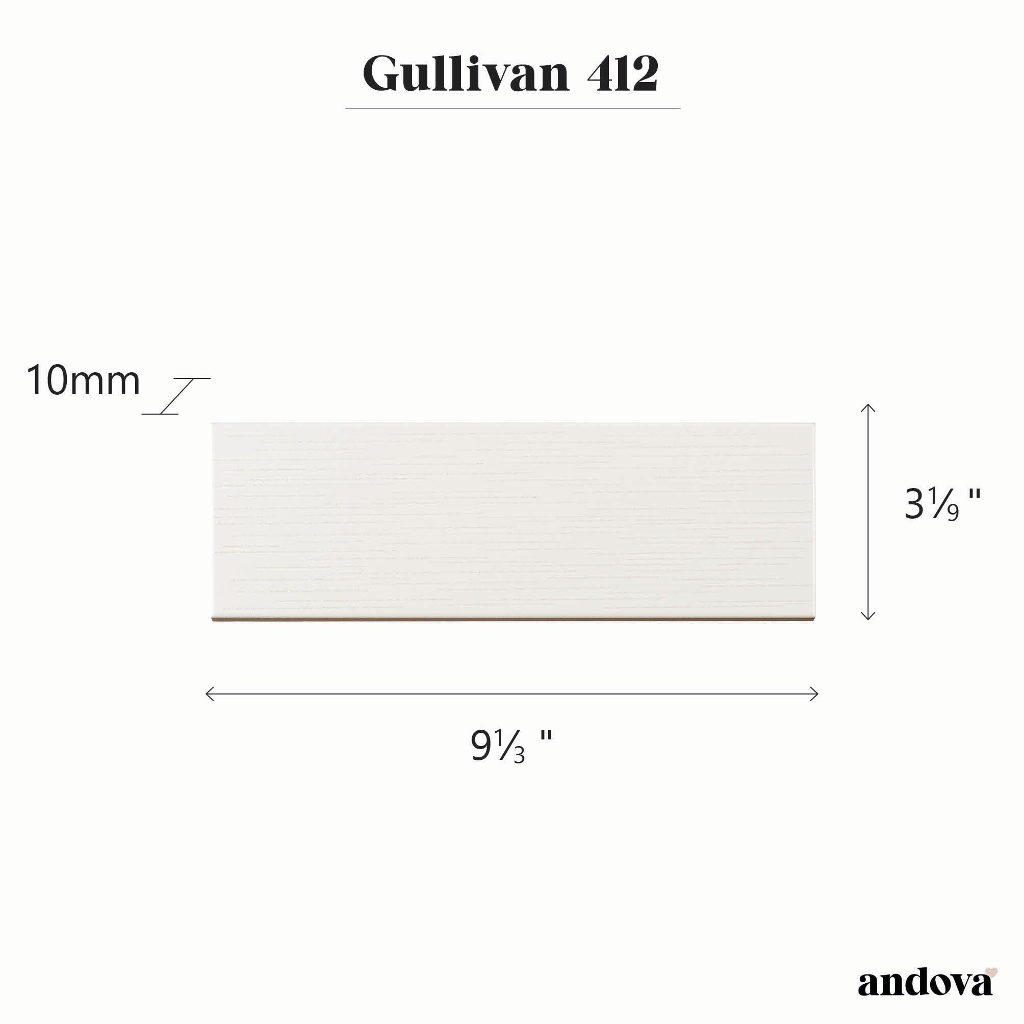 Gullivan Opaque White 3-in. x 9-in. Subway Matte Porcelain Wall Tile