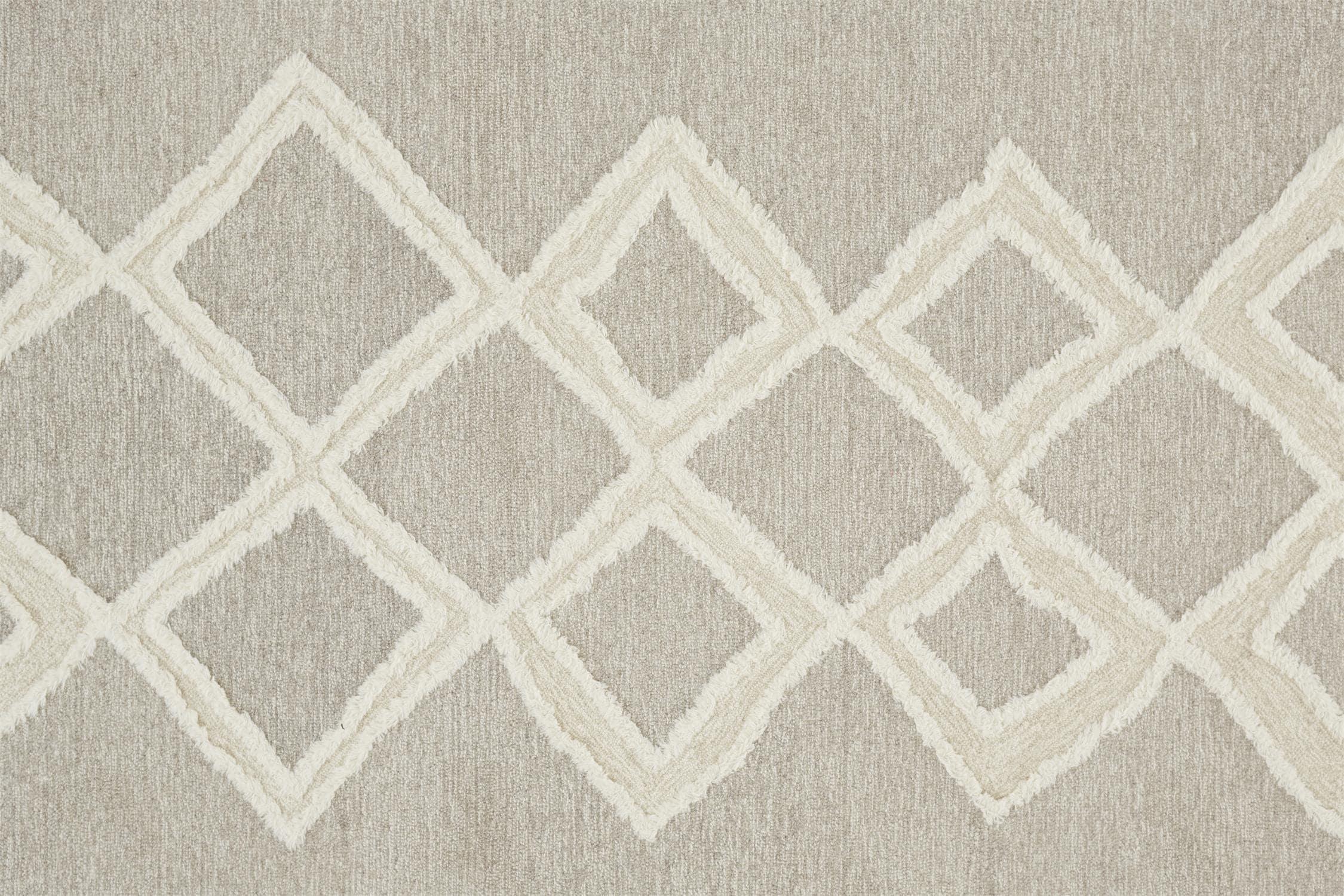 Anica Transitional Geometric Gray/Ivory Area Rug