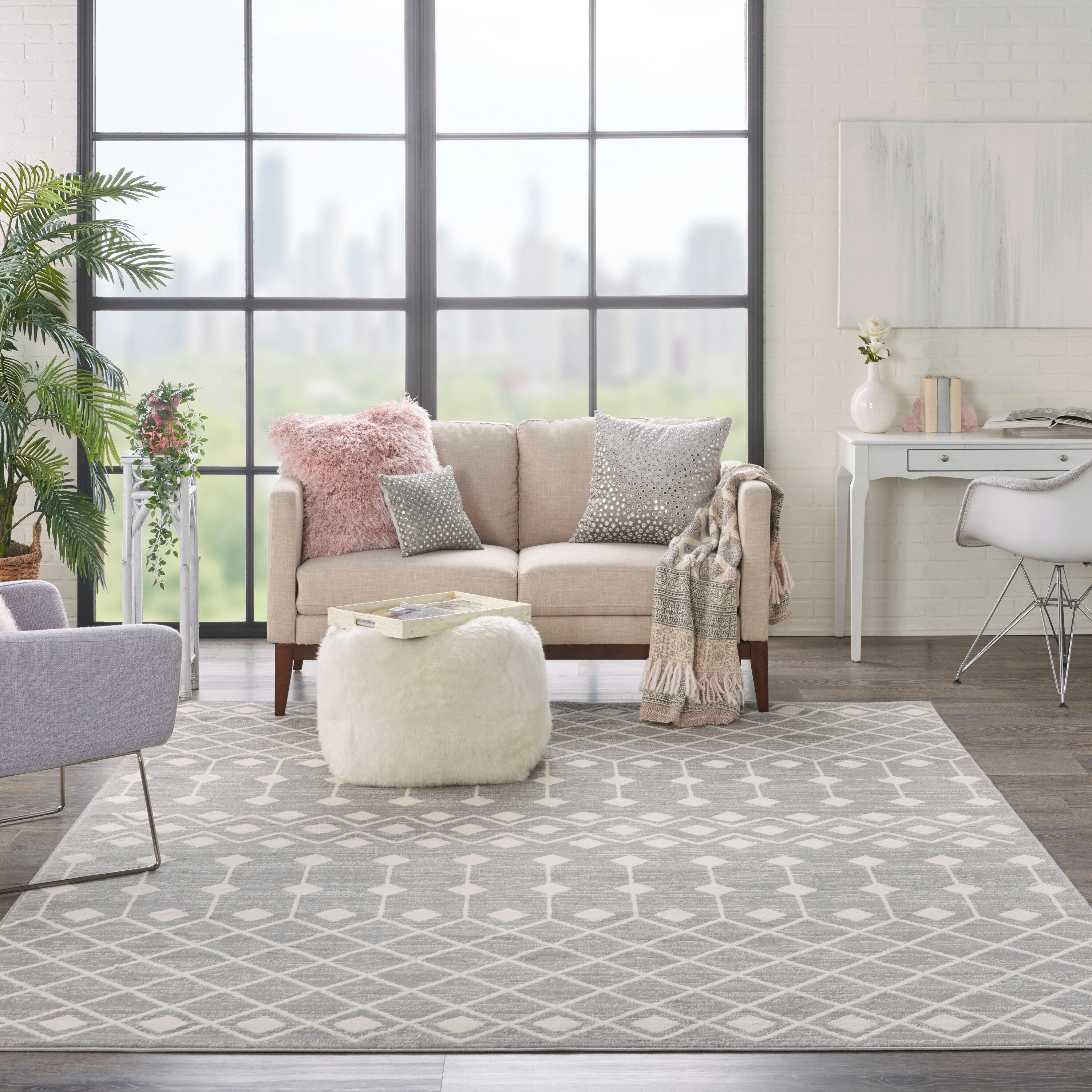 Nourison Grafix GRF37 Indoor Area Rug Grey 7'10" x 9'10"